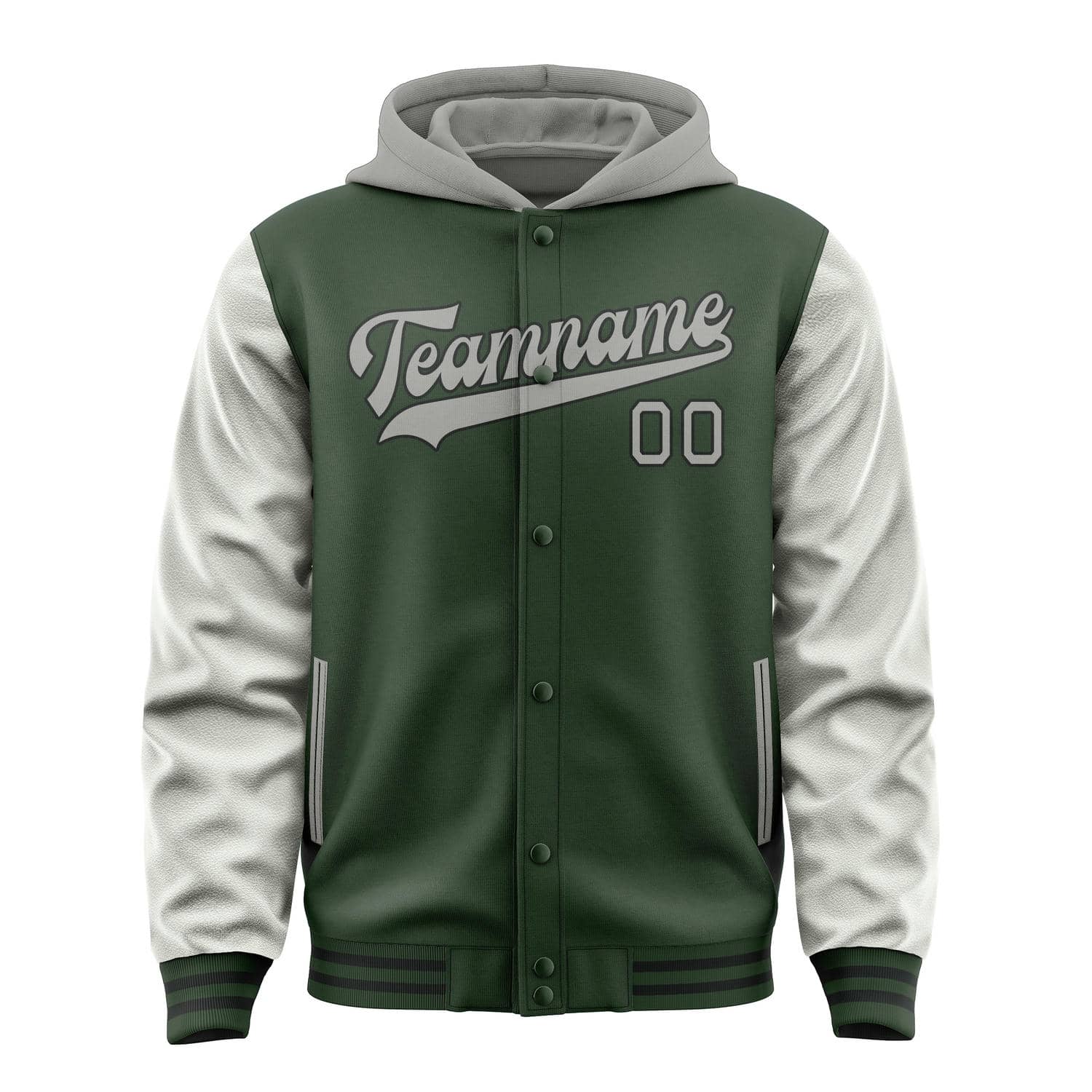 Maßgeschneidertes Tannengrün Grau Jacke