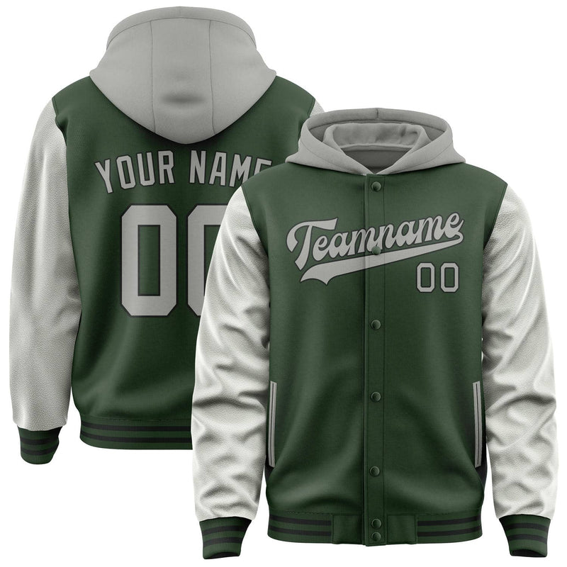 Maßgeschneidertes Tannengrün Grau Jacke JA060604061717040417
