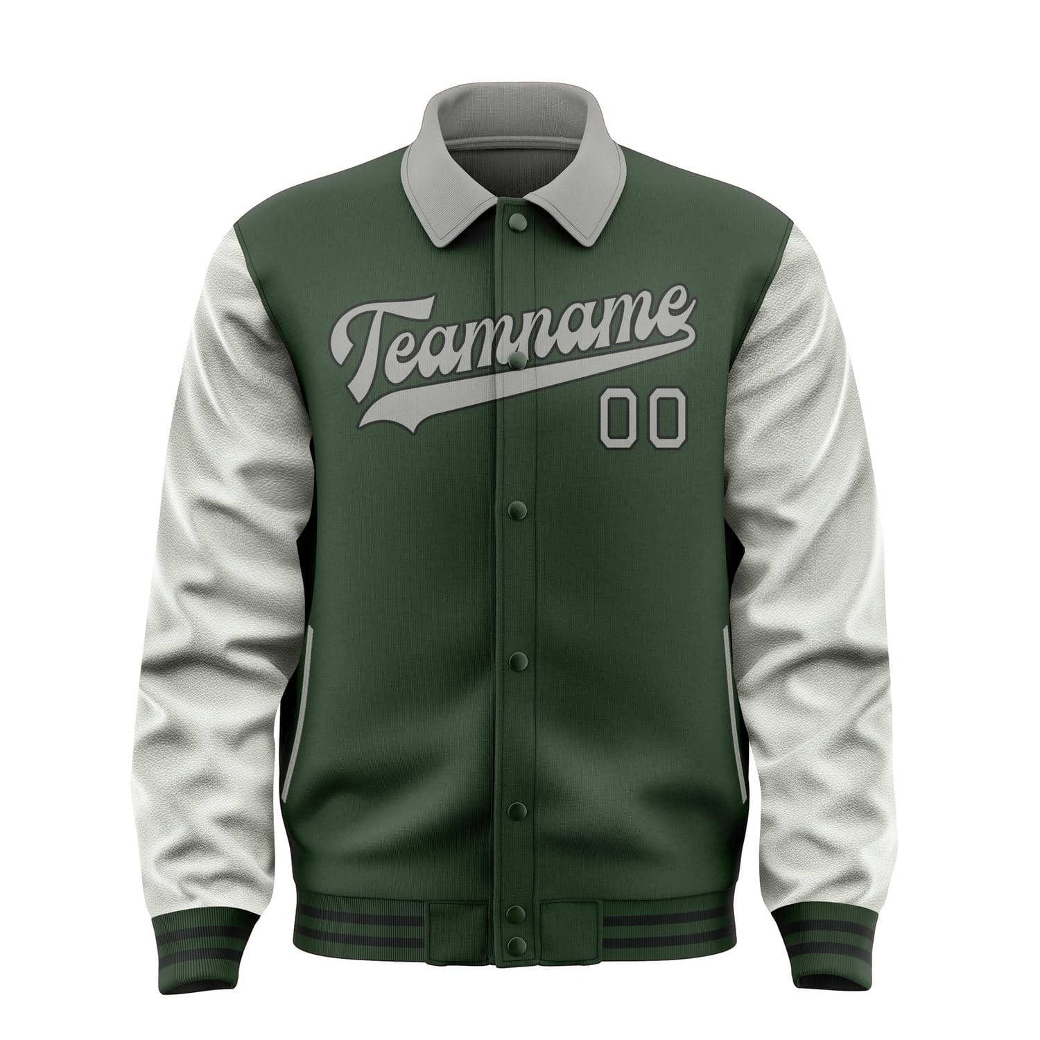 Maßgeschneidertes Tannengrün Grau Jacke