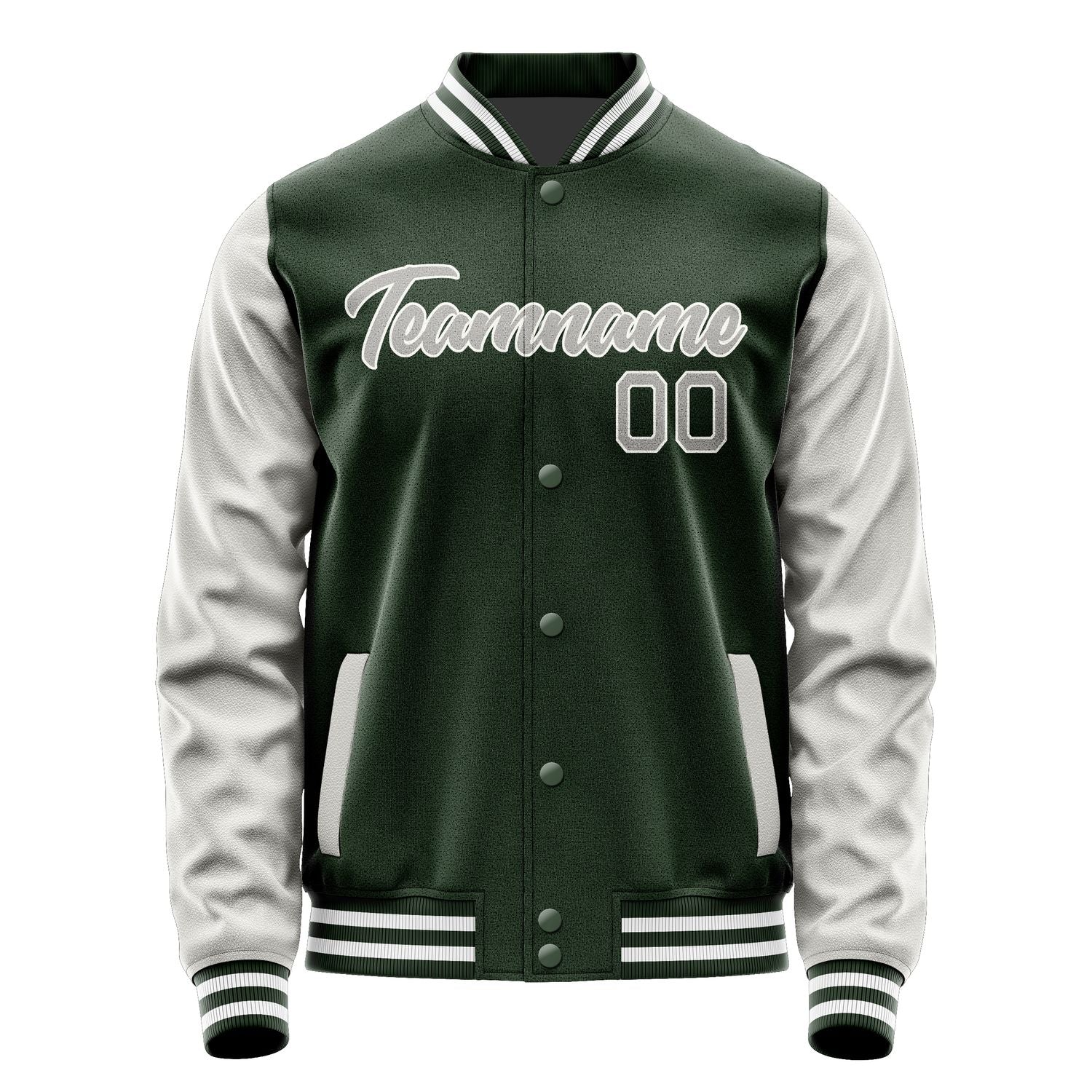 Maßgeschneidertes Tannengrün Grau Jacke JA0606040618B21804