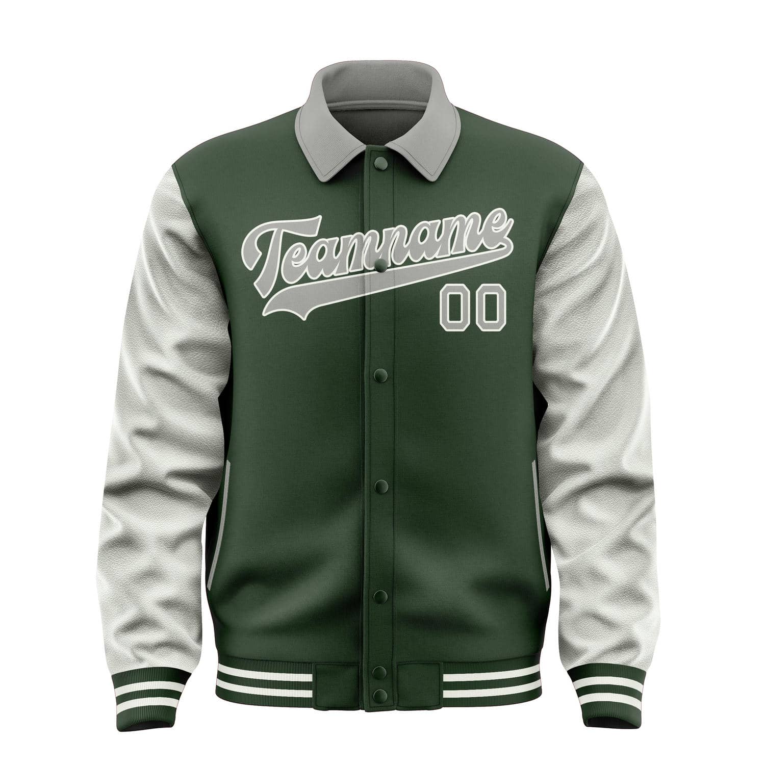 Maßgeschneidertes Tannengrün Grau Jacke
