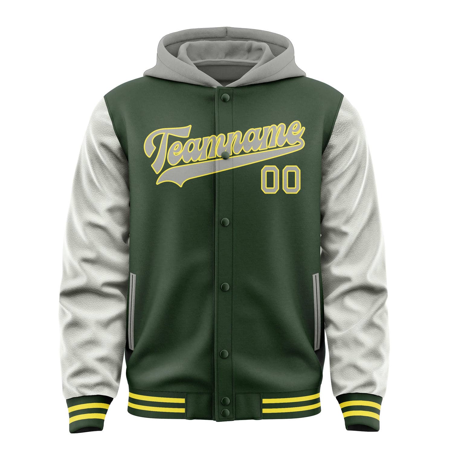 Maßgeschneidertes Tannengrün Grau Jacke