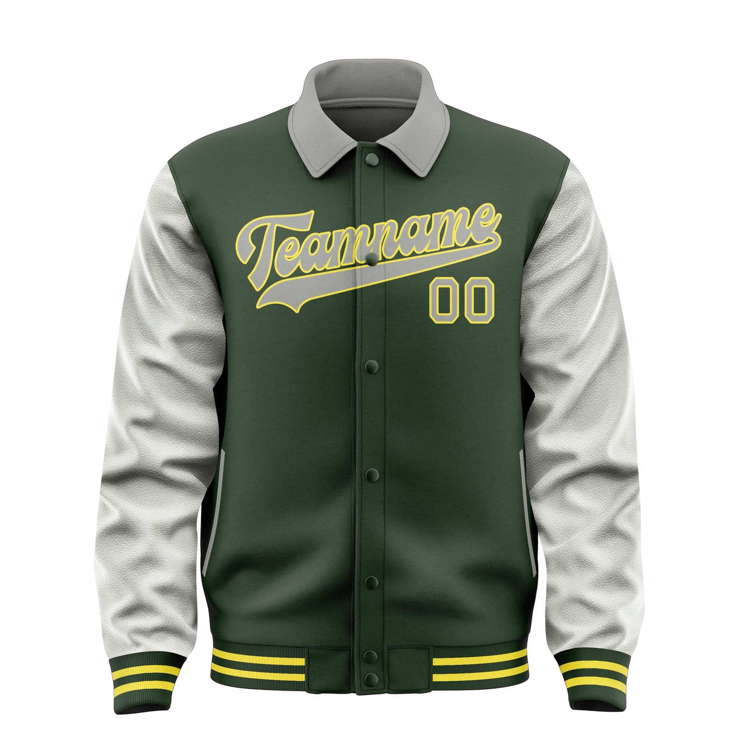 Maßgeschneidertes Tannengrün Grau Jacke