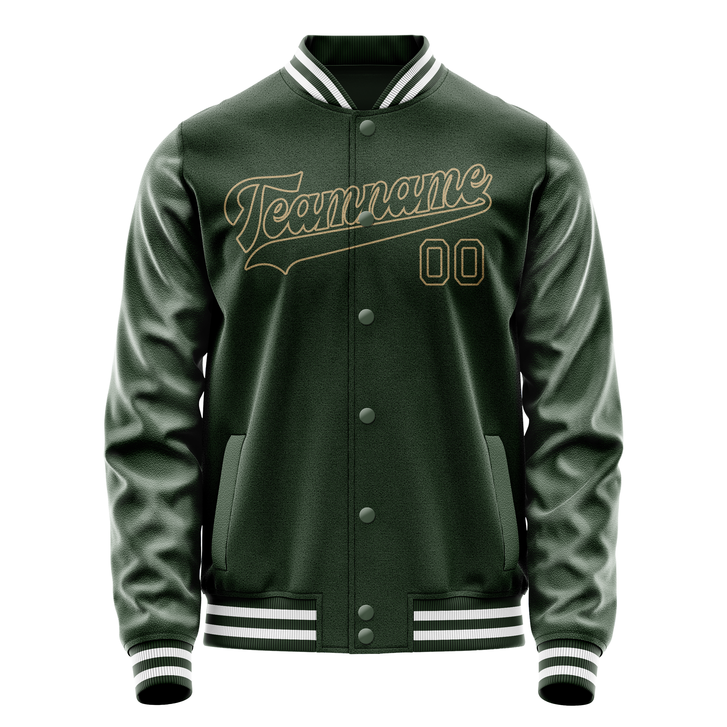 Maßgeschneidertes Grün Creme Jacke