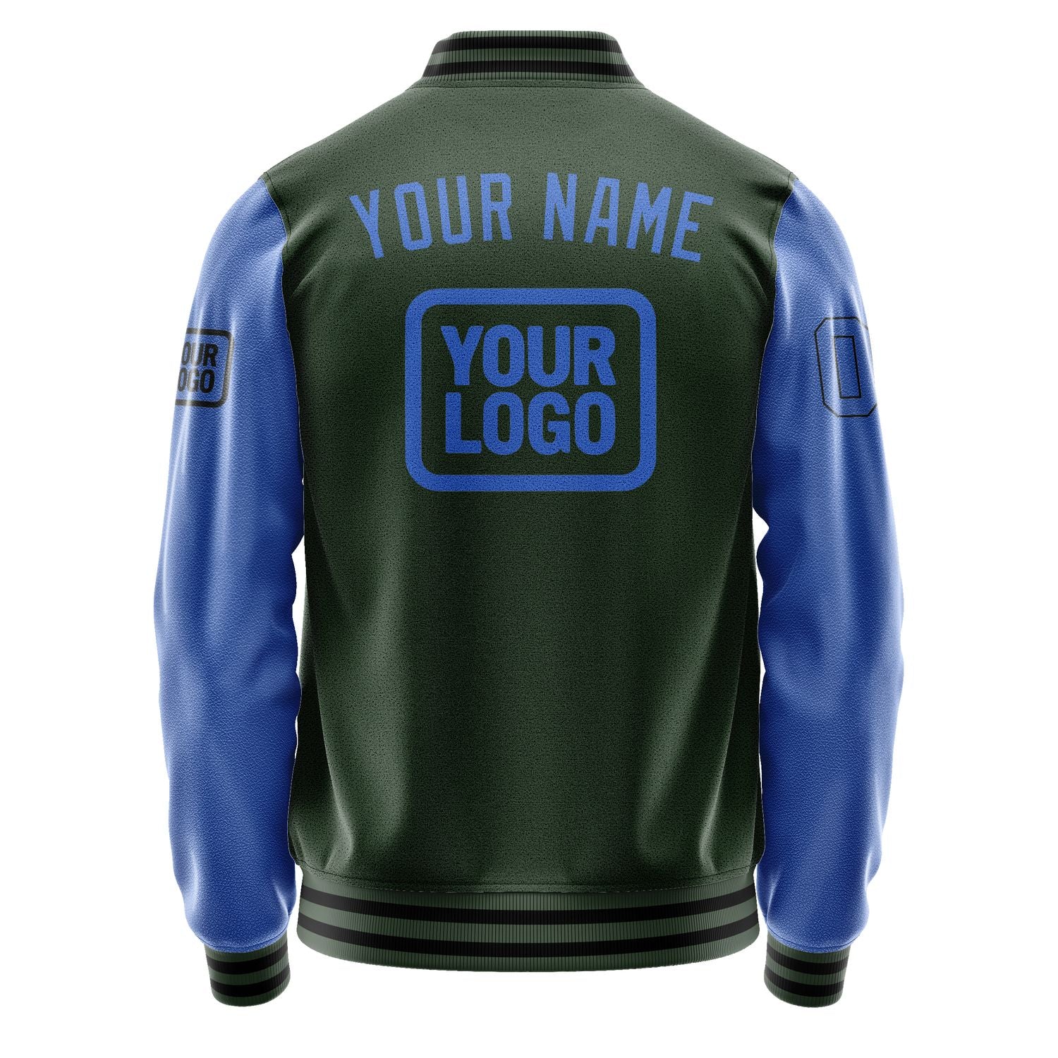 Maßgeschneidertes Tannengrün Himmelblau Jacke JA060609061717090917