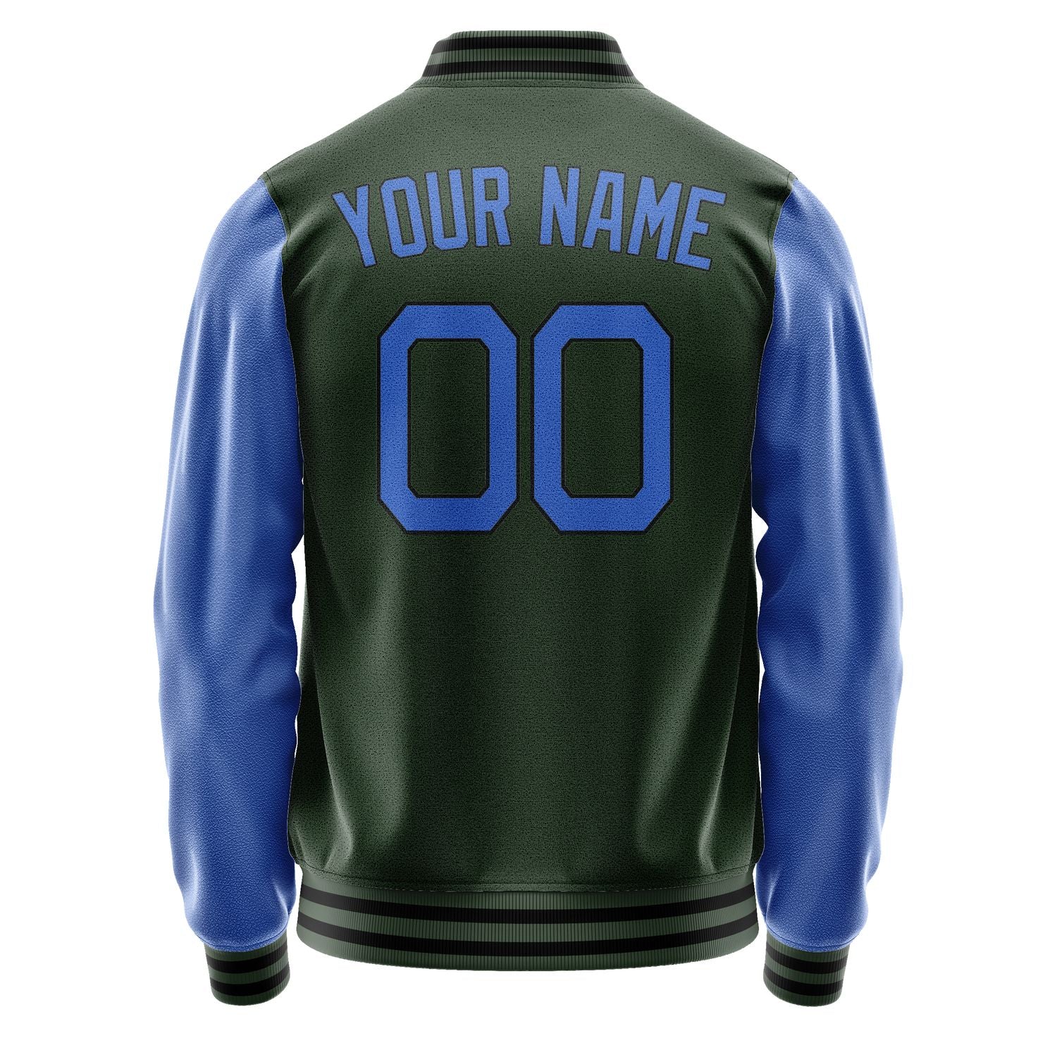 Maßgeschneidertes Tannengrün Himmelblau Jacke JA0606090617B21709