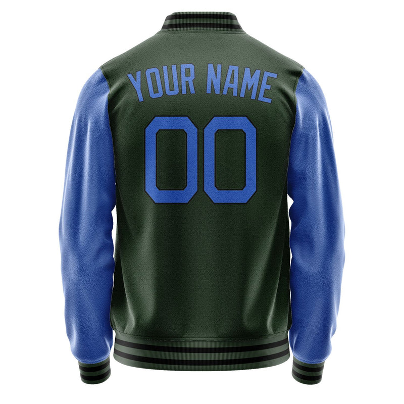 Maßgeschneidertes Tannengrün Himmelblau Jacke JA0606090617B21709