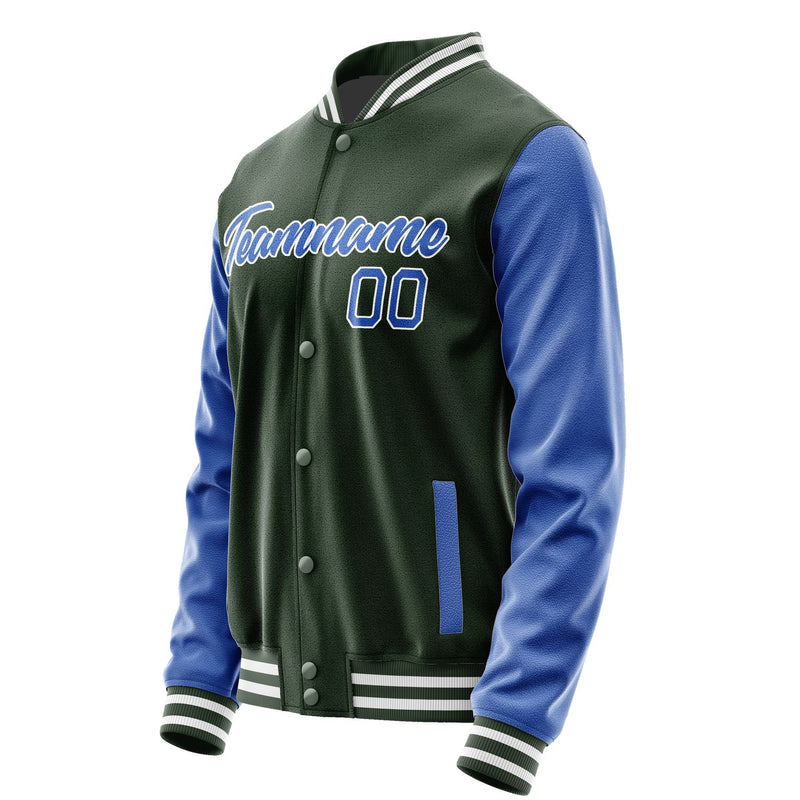 Maßgeschneidertes Tannengrün Himmelblau Jacke JA0606090618B21809