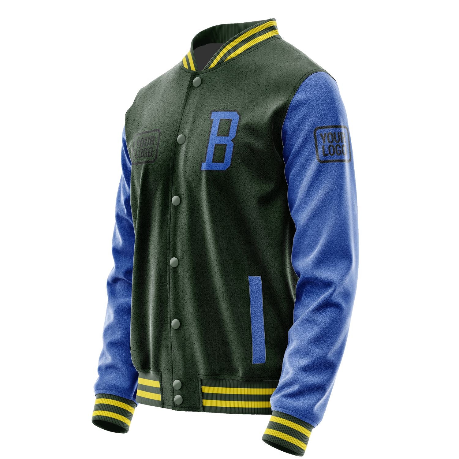 Maßgeschneidertes Tannengrün Himmelblau Jacke JA060609062617090917