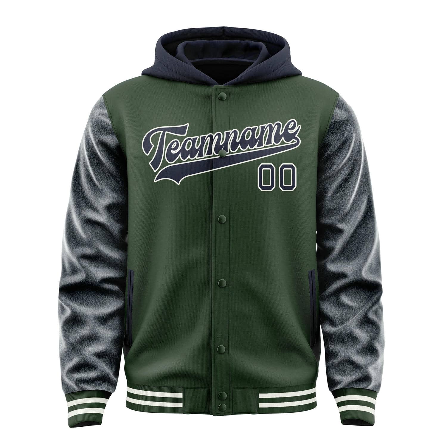 Maßgeschneidertes Tannengrün Stahlblau Jacke