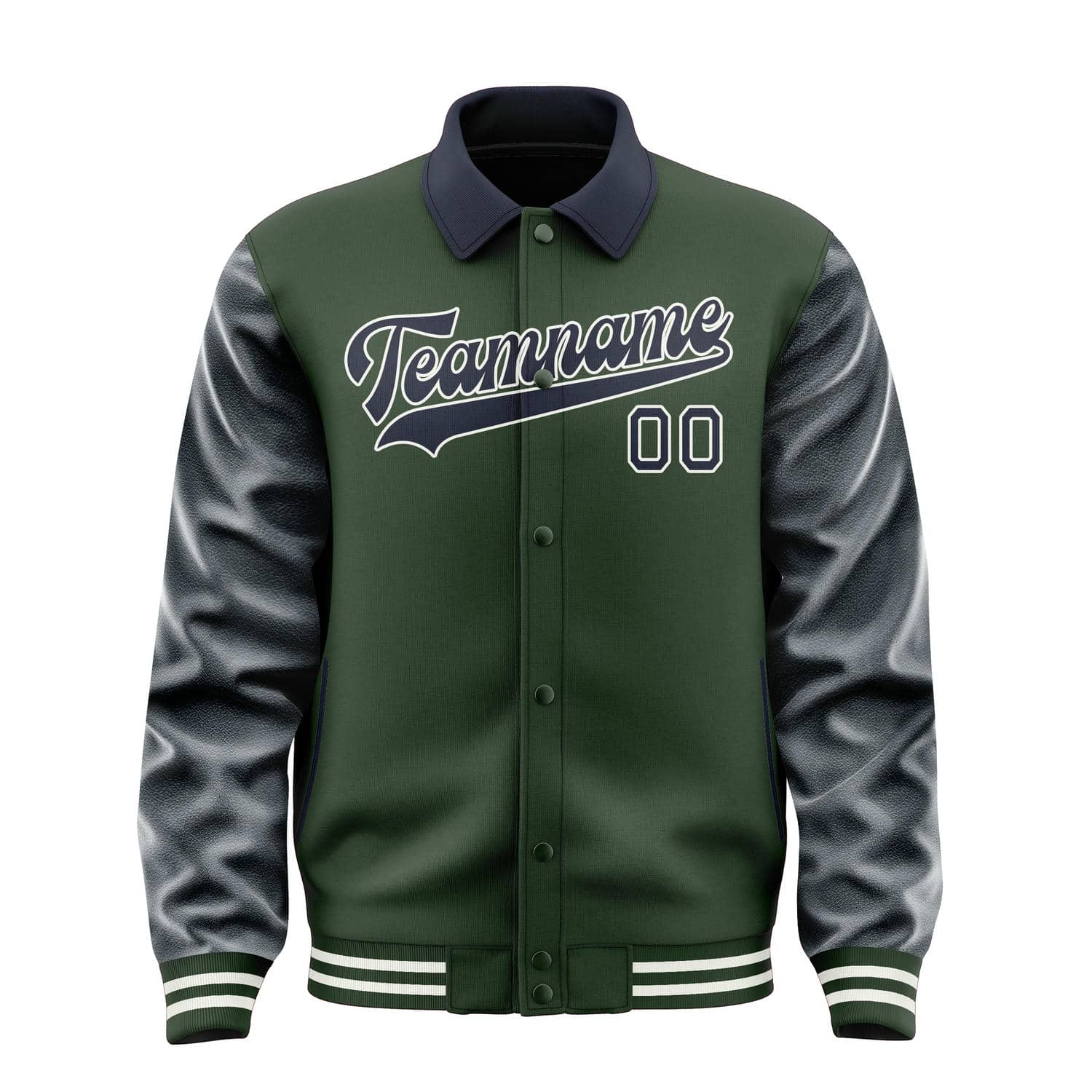 Maßgeschneidertes Tannengrün Stahlblau Jacke