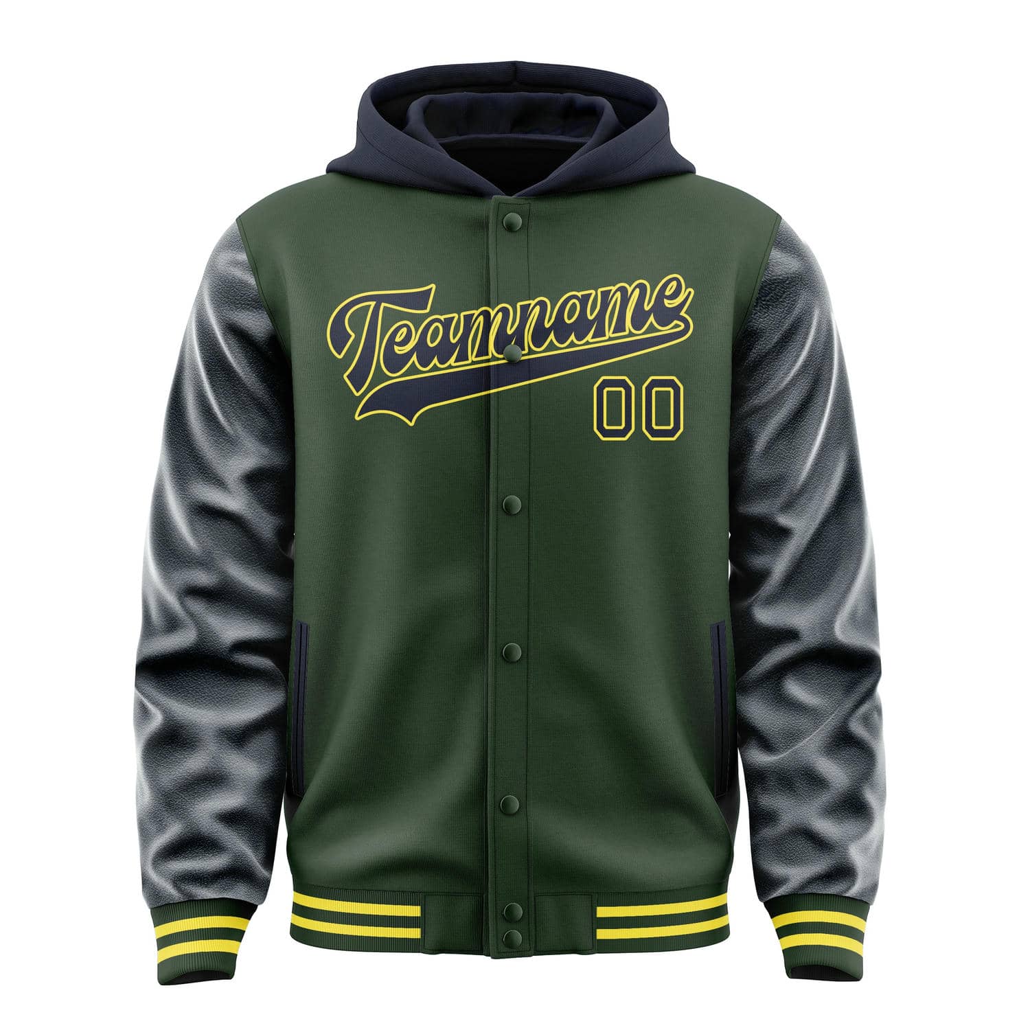 Maßgeschneidertes Tannengrün Stahlblau Jacke