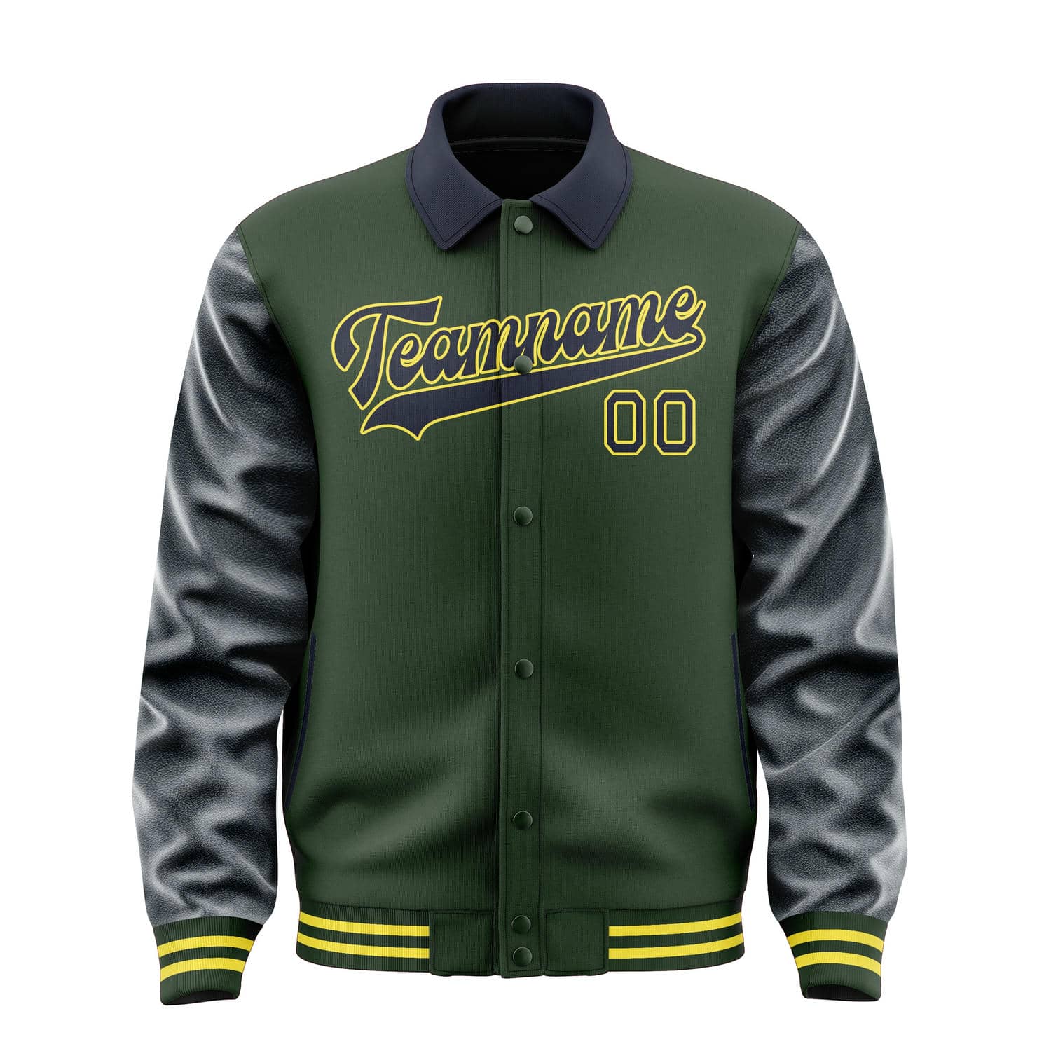 Maßgeschneidertes Tannengrün Stahlblau Jacke