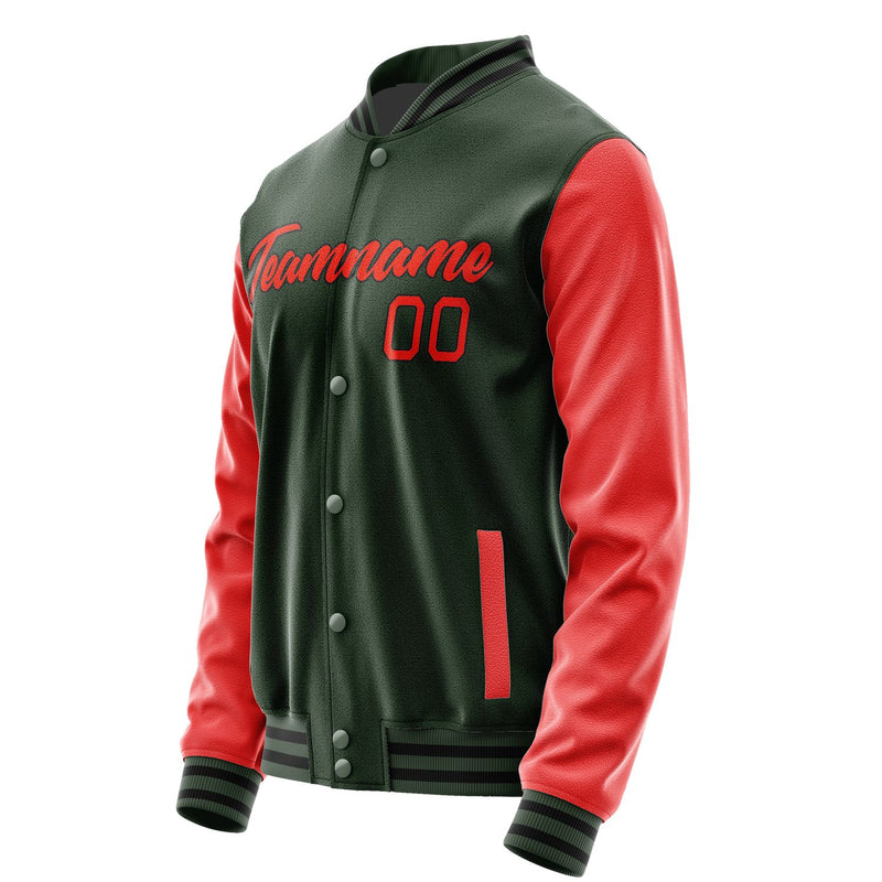 Maßgeschneidertes Tannengrün Orangerot Jacke JA0606120617B21712