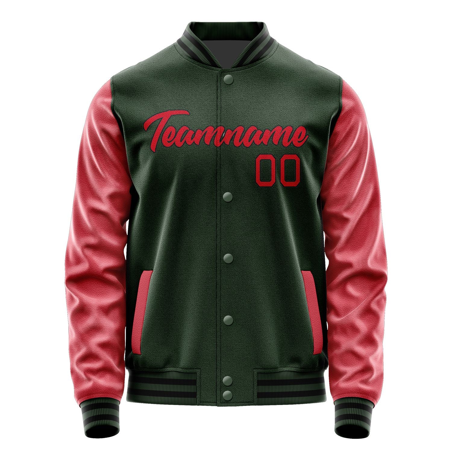 Maßgeschneidertes Tannengrün Rot Jacke JA0606140617B21714