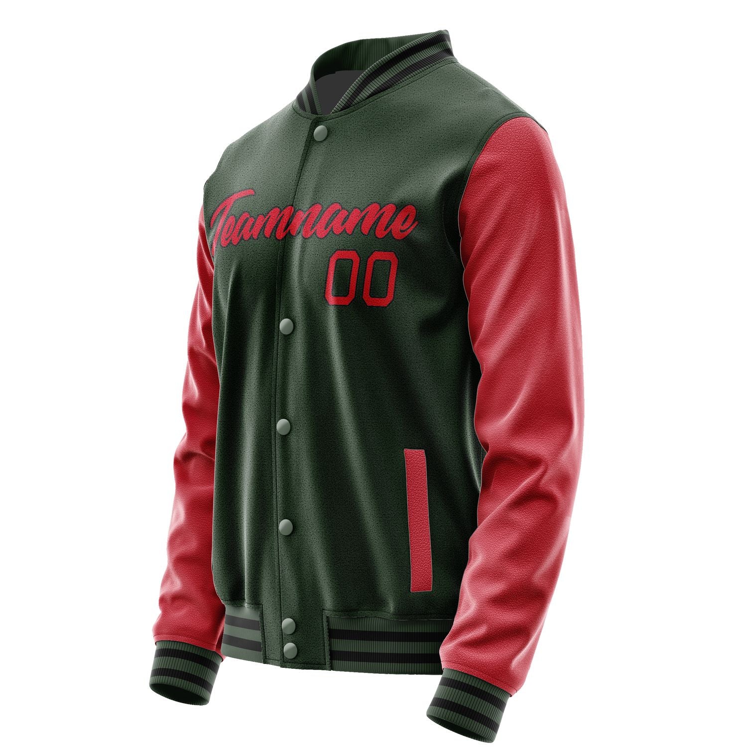 Maßgeschneidertes Tannengrün Rot Jacke JA0606140617B21714