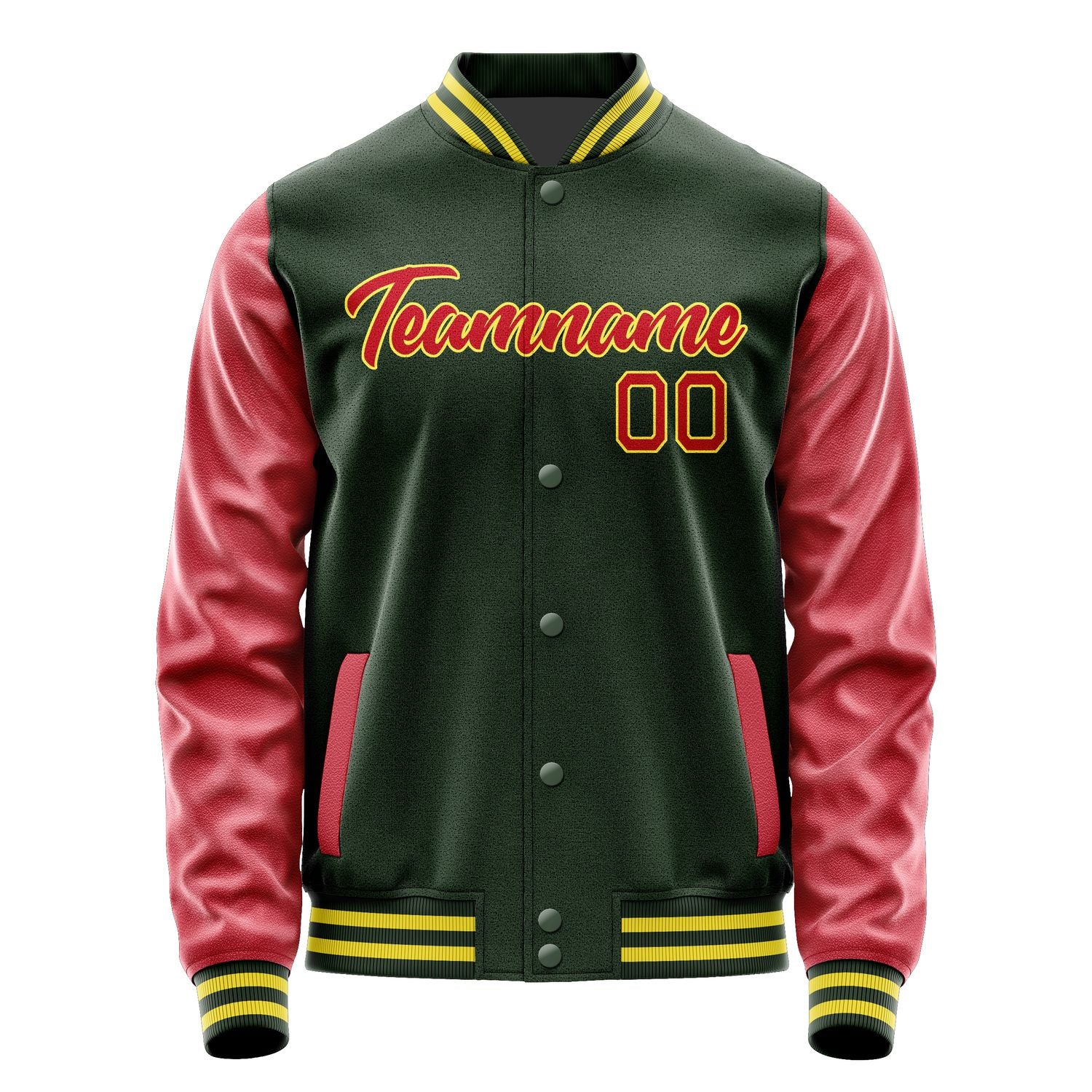 Maßgeschneidertes Tannengrün Rot Jacke JA0606140626B22614