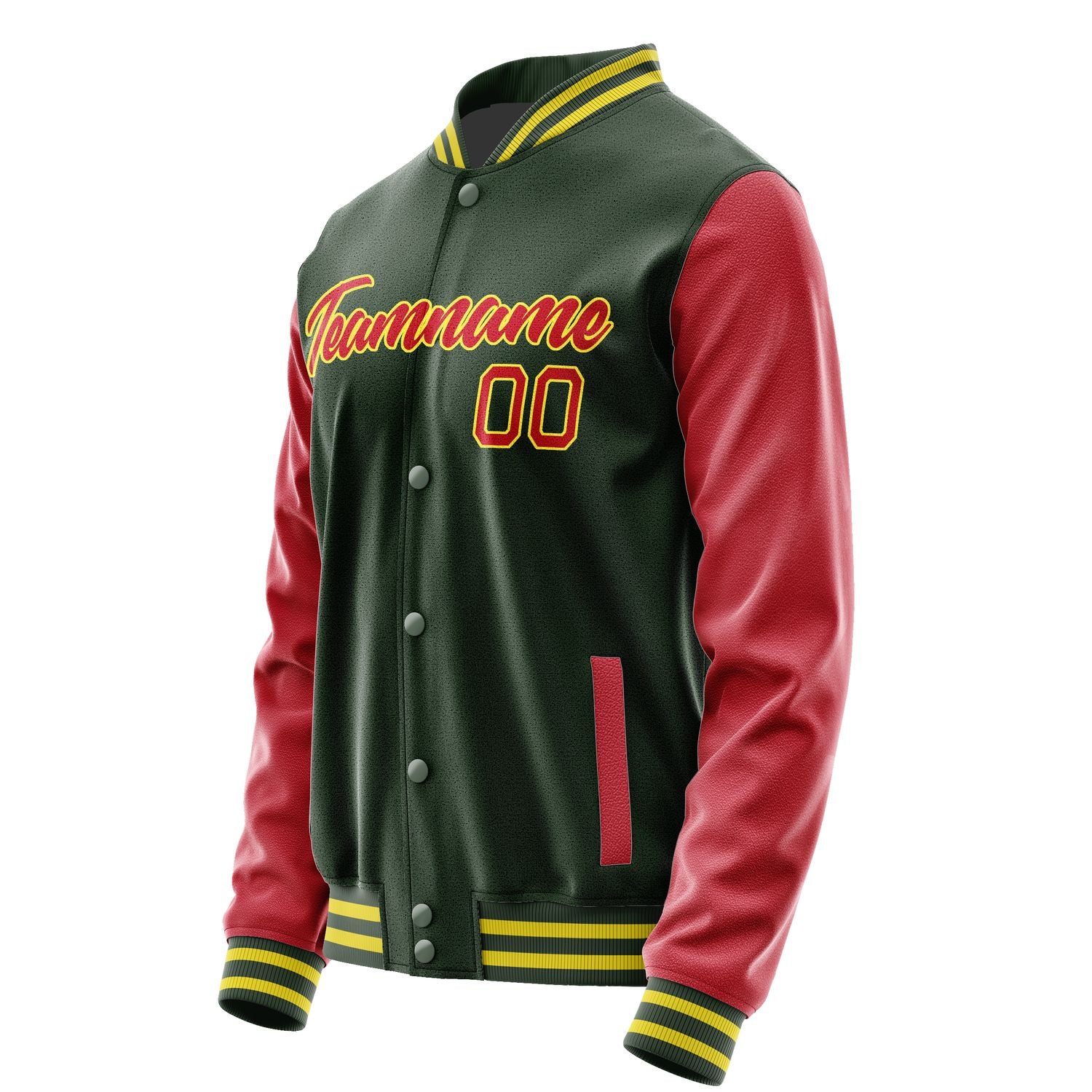 Maßgeschneidertes Tannengrün Rot Jacke JA0606140626B22614