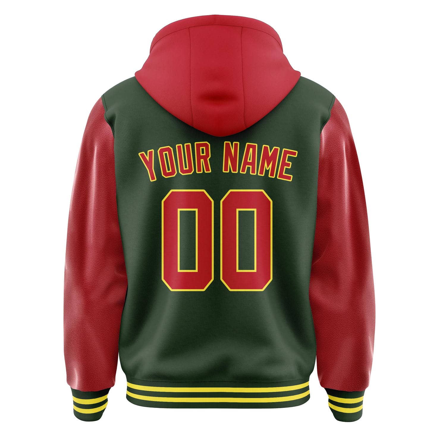 Maßgeschneidertes Tannengrün Rot Jacke
