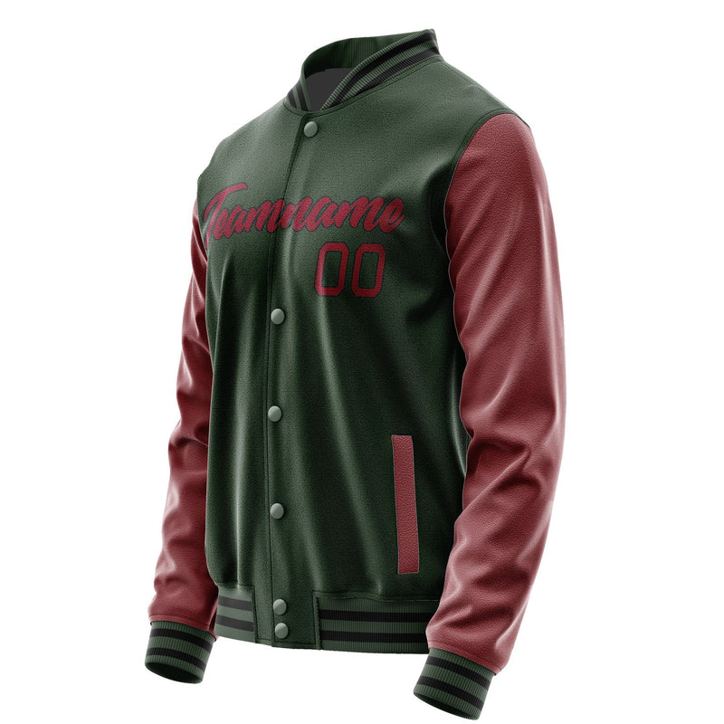 Maßgeschneidertes Tannengrün Karmesinrot Jacke JA0606150617B21715