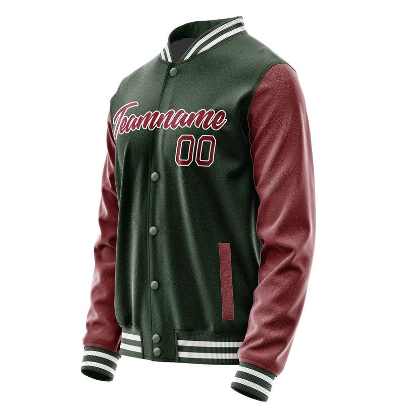 Maßgeschneidertes Tannengrün Karmesinrot Jacke JA0606150618B21815
