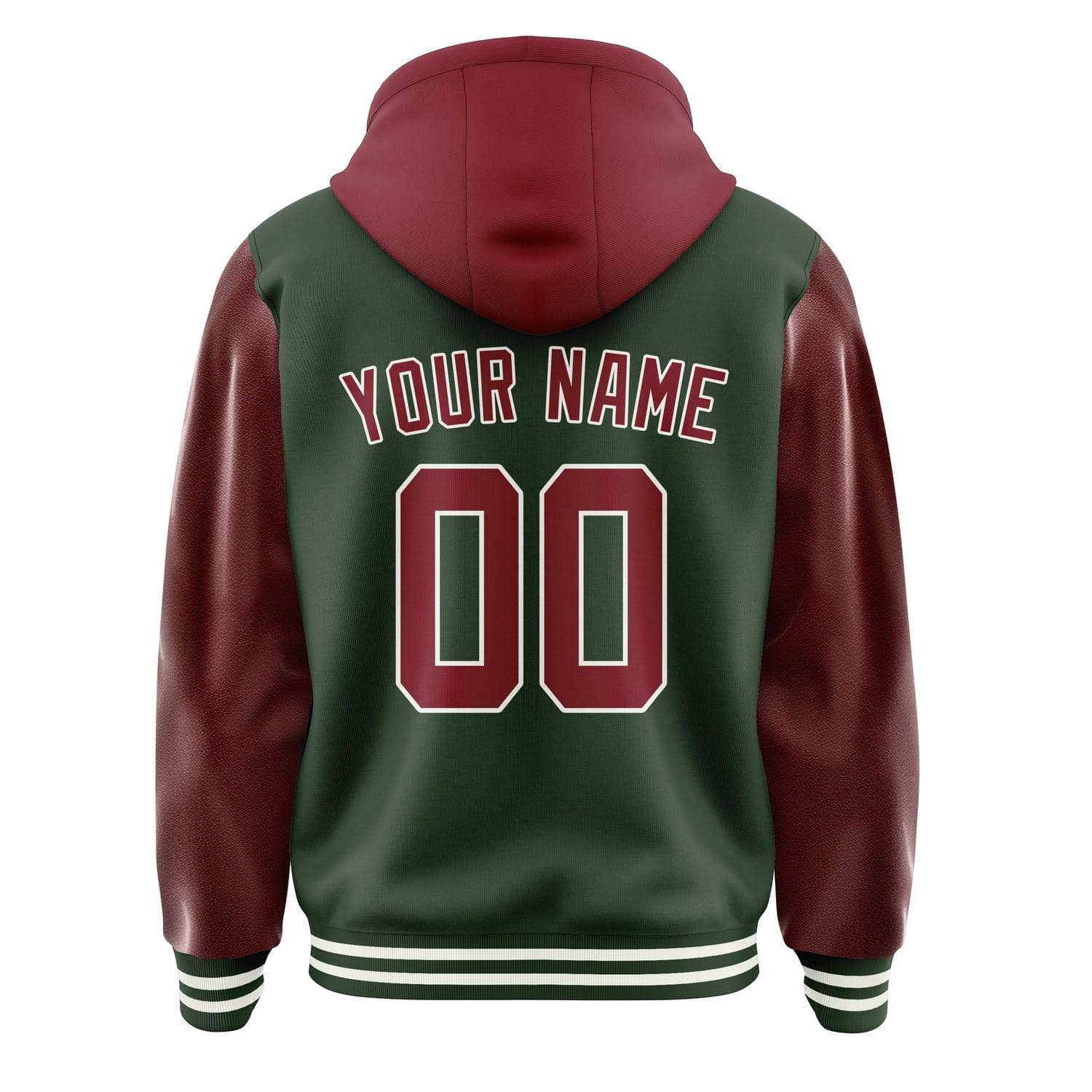 Maßgeschneidertes Tannengrün Karmesinrot Jacke