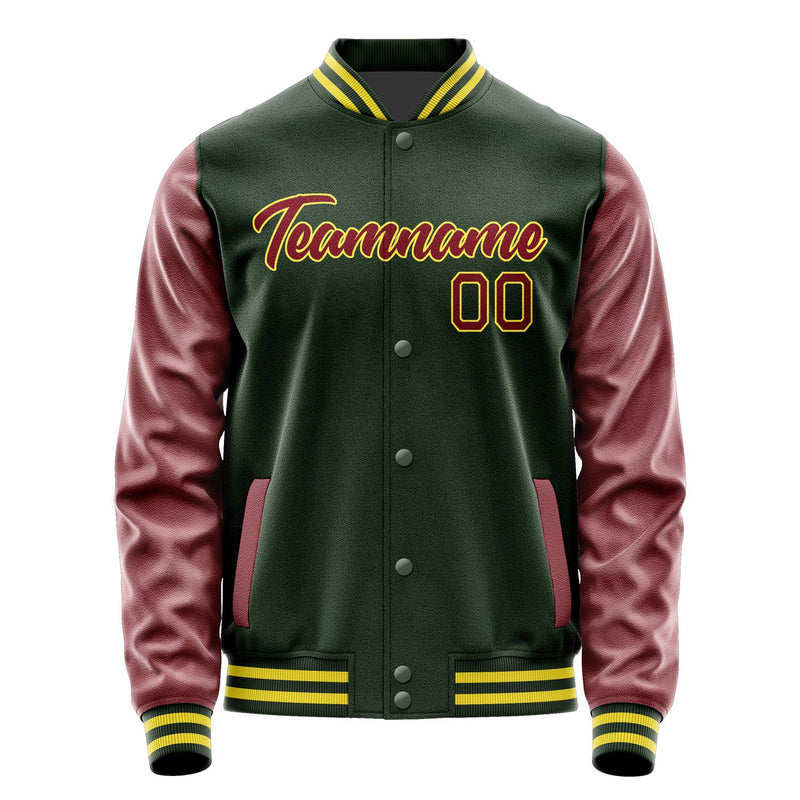 Maßgeschneidertes Tannengrün Karmesinrot Jacke JA0606150626B22615