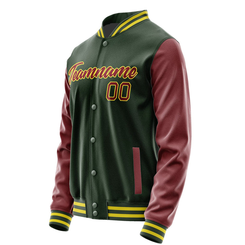 Maßgeschneidertes Tannengrün Karmesinrot Jacke JA0606150626B22615