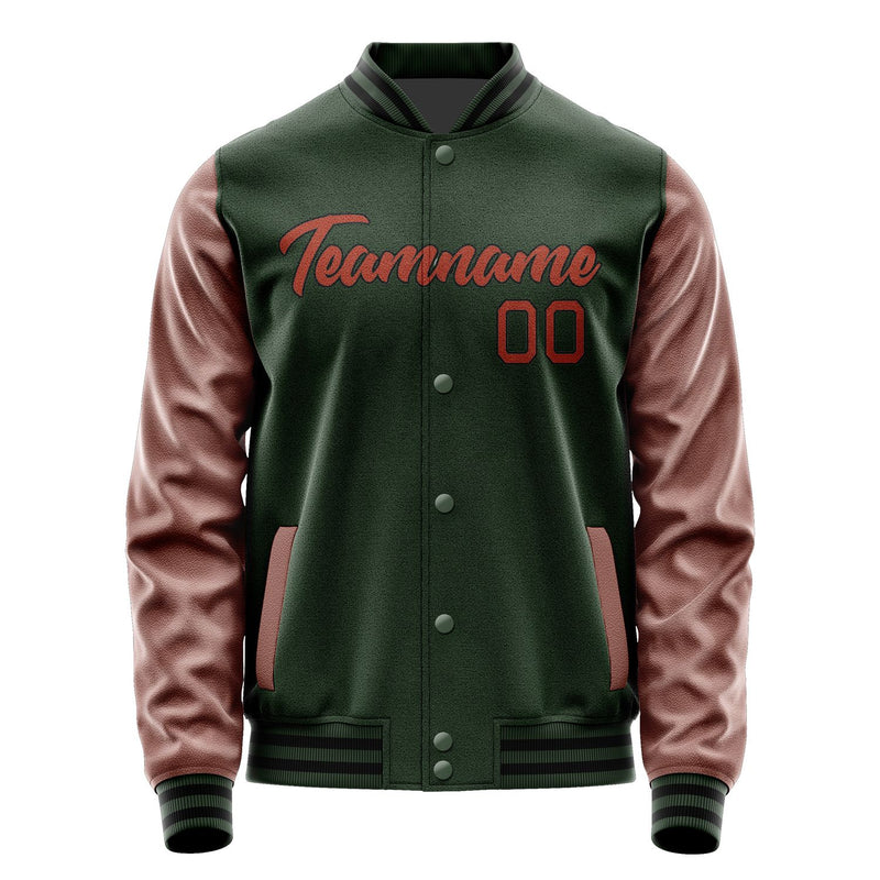Maßgeschneidertes Tannengrün Korallenrot Jacke JA0606160617B21716