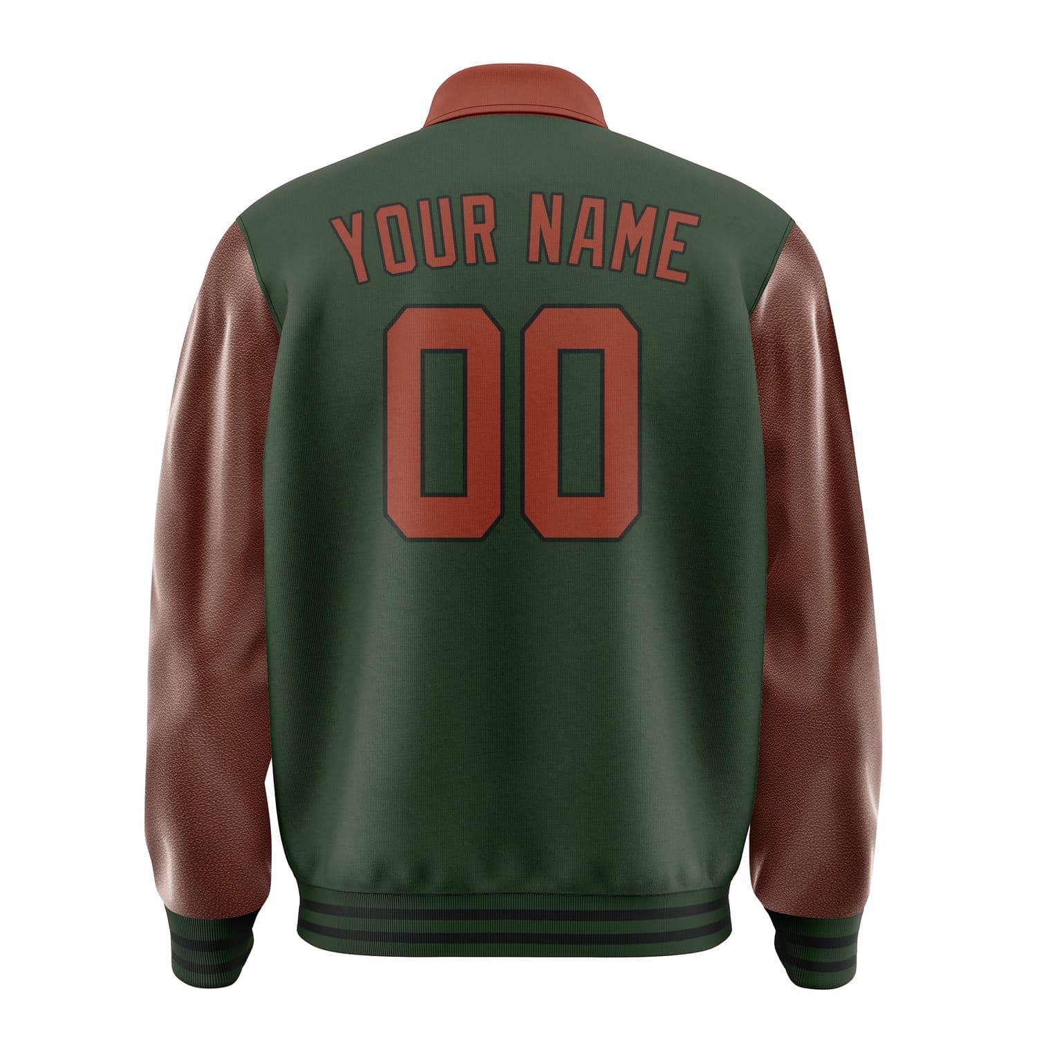 Maßgeschneidertes Tannengrün Korallenrot Jacke