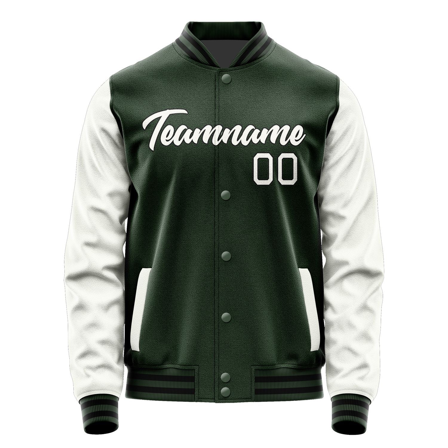 Maßgeschneidertes Tannengrün Weiß Jacke JA0606180617B21718