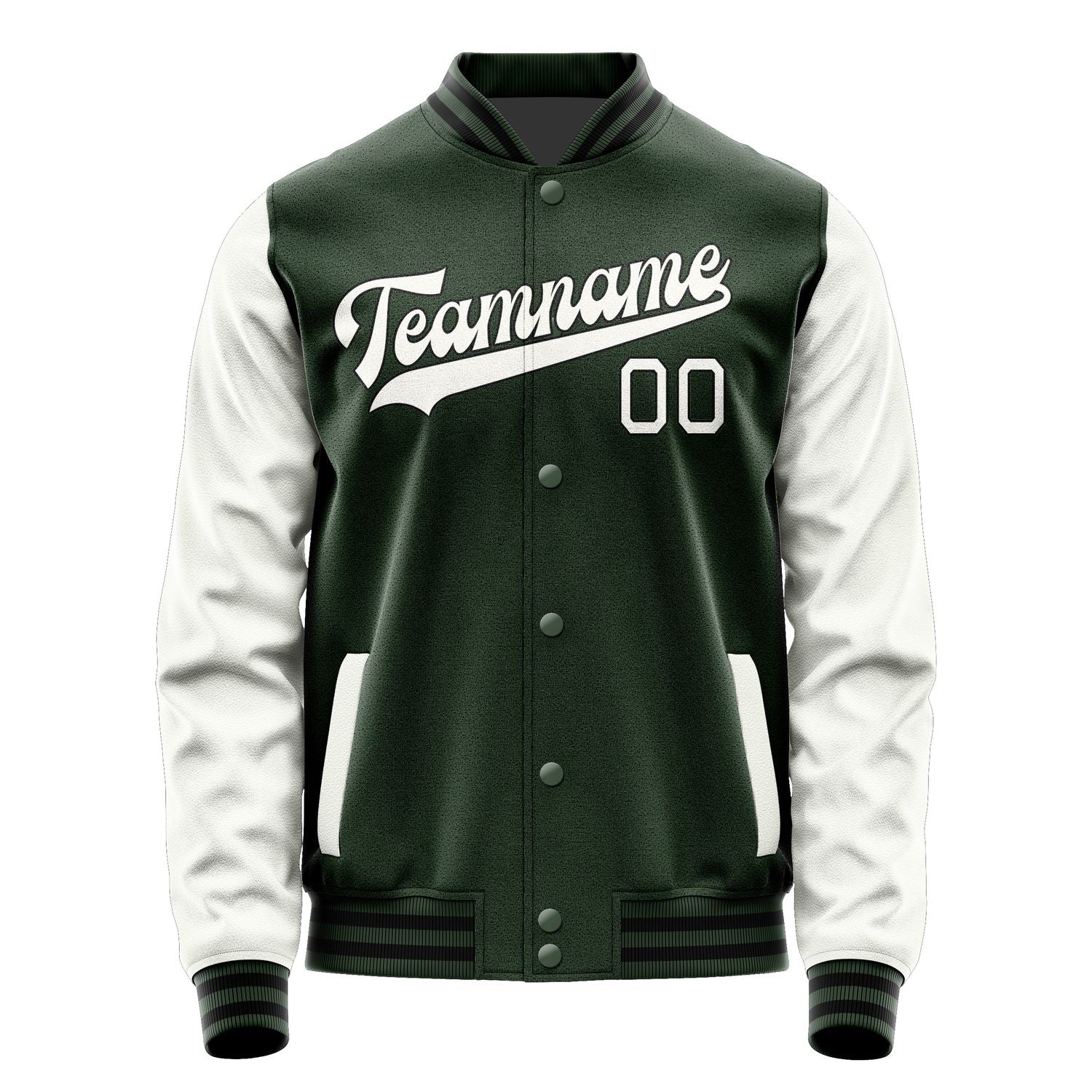 Maßgeschneidertes Tannengrün Weiß Jacke JA0606180617B31718