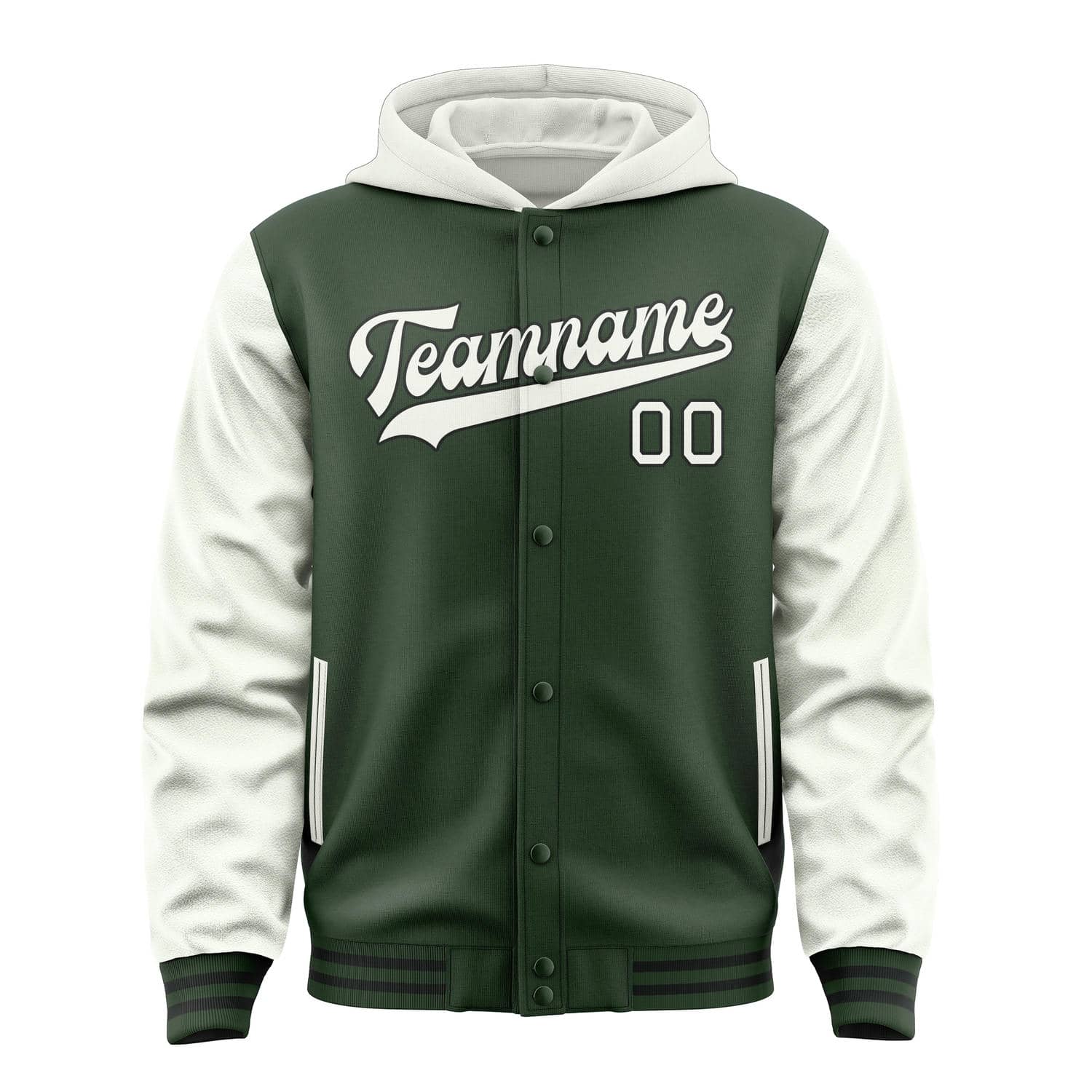 Maßgeschneidertes Tannengrün Weiß Jacke