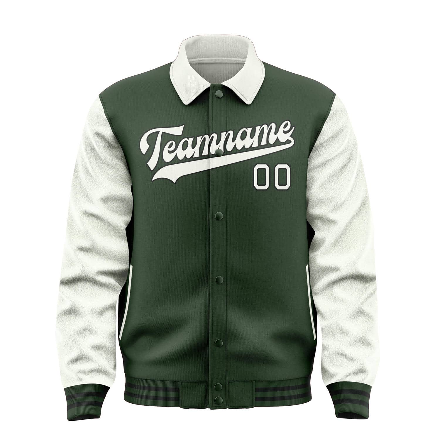 Maßgeschneidertes Tannengrün Weiß Jacke
