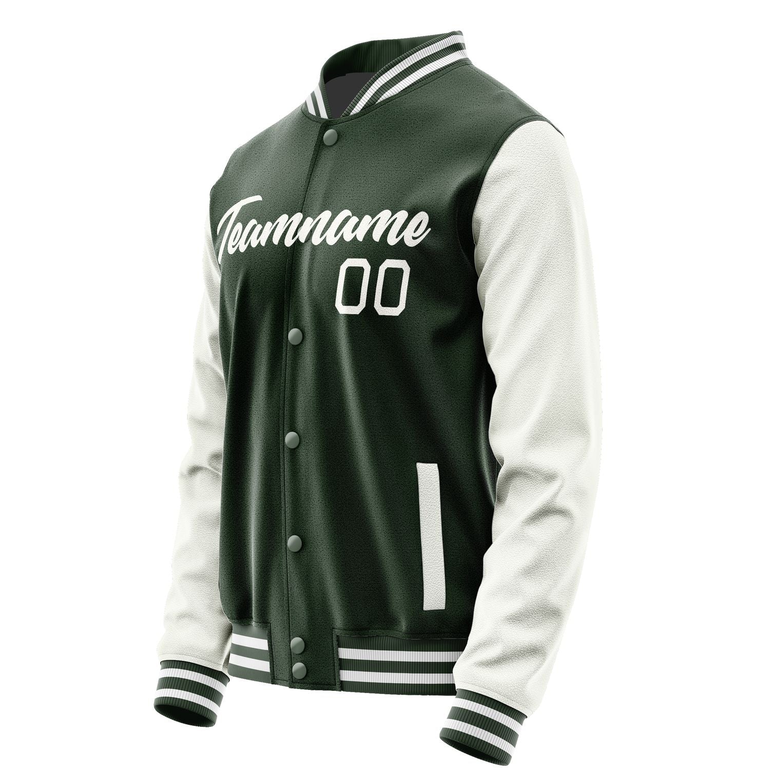Maßgeschneidertes Tannengrün Weiß Jacke JA0606180618B21818