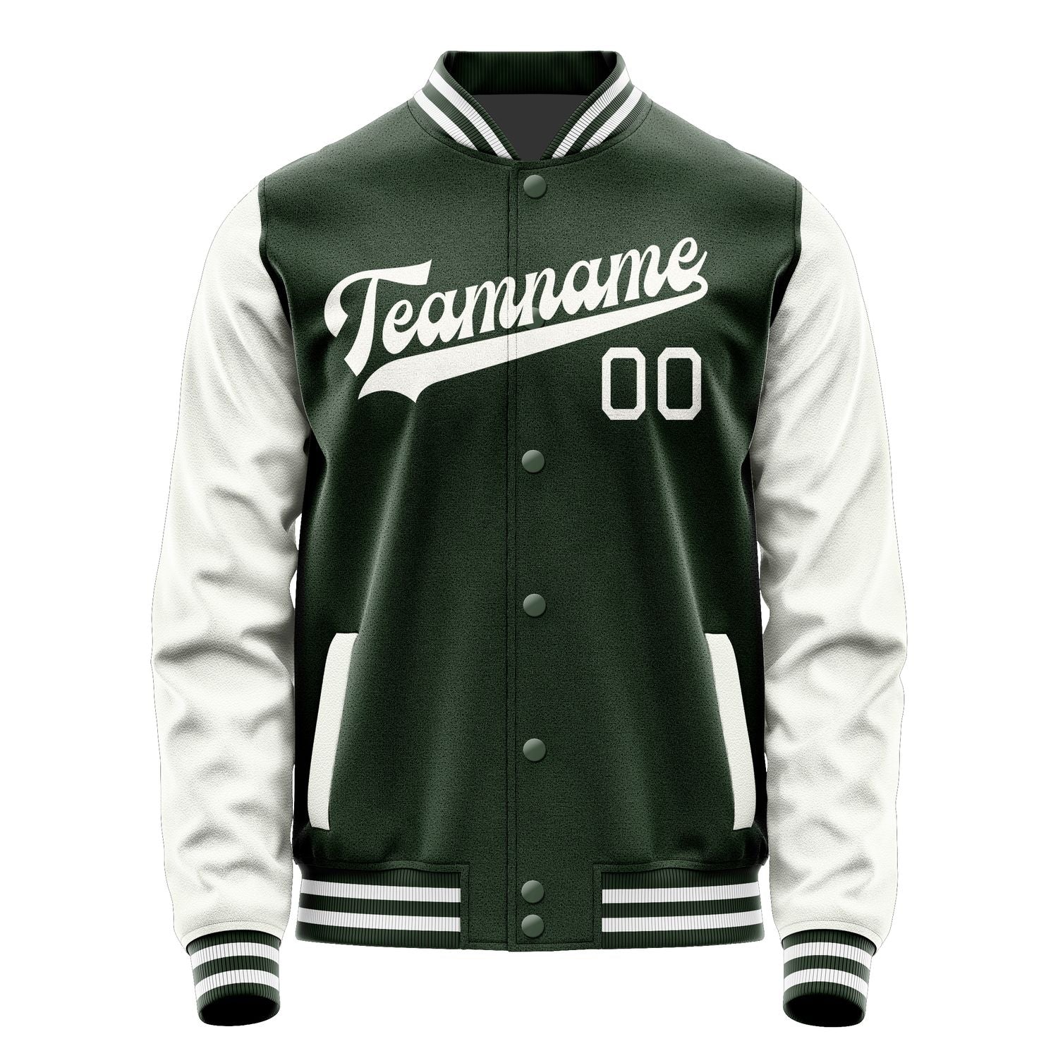 Maßgeschneidertes Tannengrün Weiß Jacke JA0606180618B31818