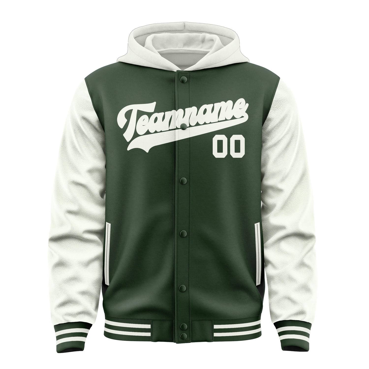Maßgeschneidertes Tannengrün Weiß Jacke