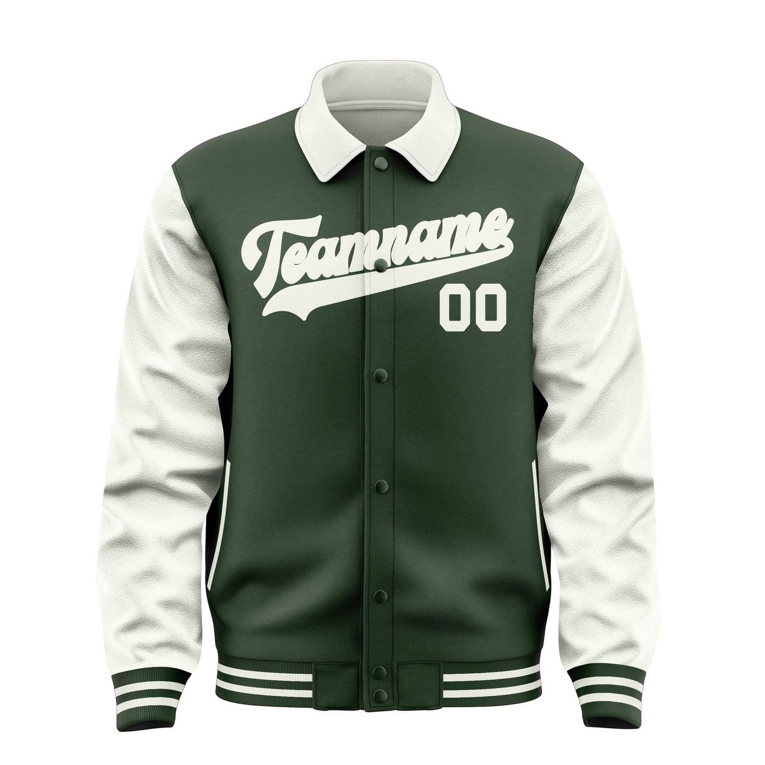 Maßgeschneidertes Tannengrün Weiß Jacke