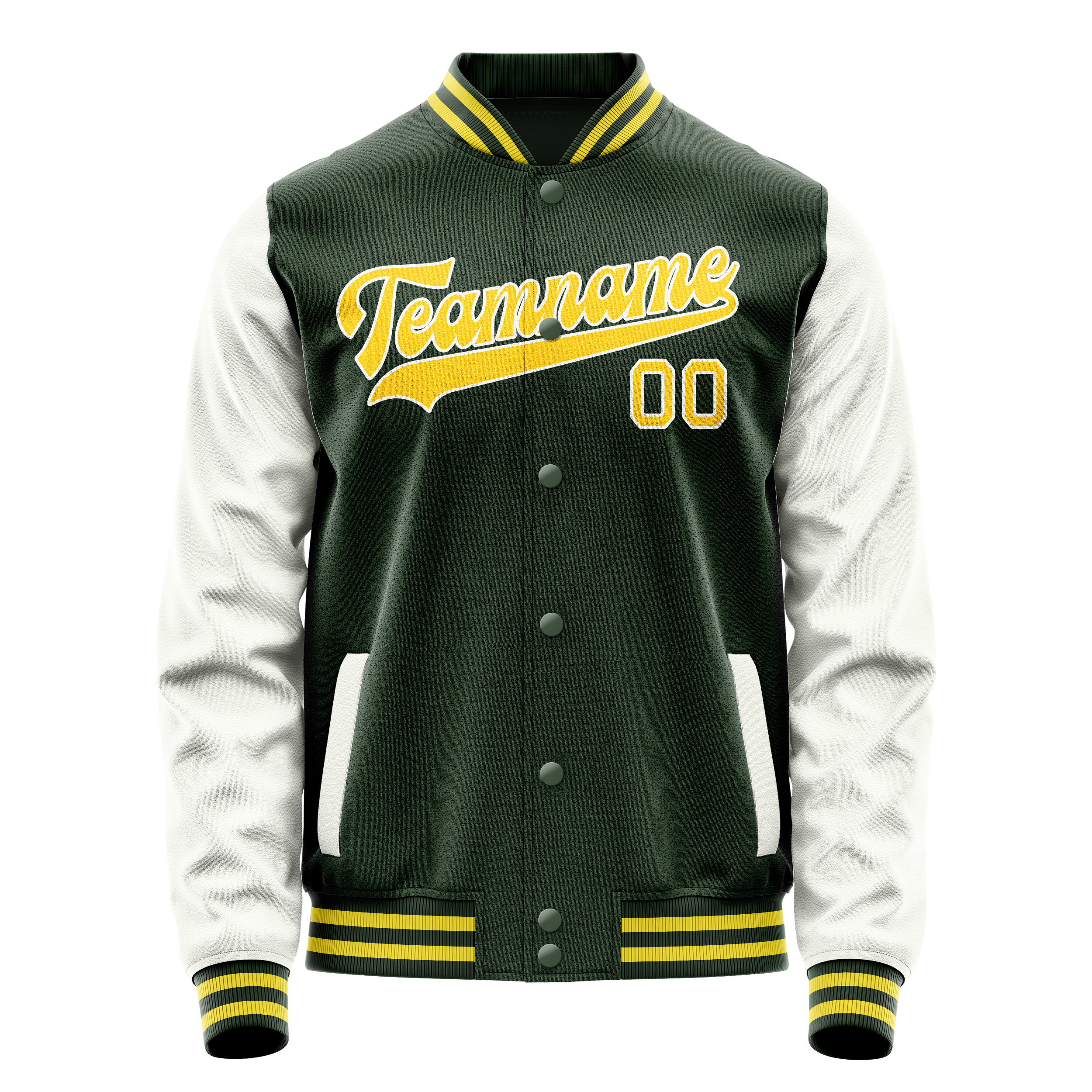 Maßgeschneidertes Grün Weiß Jacke