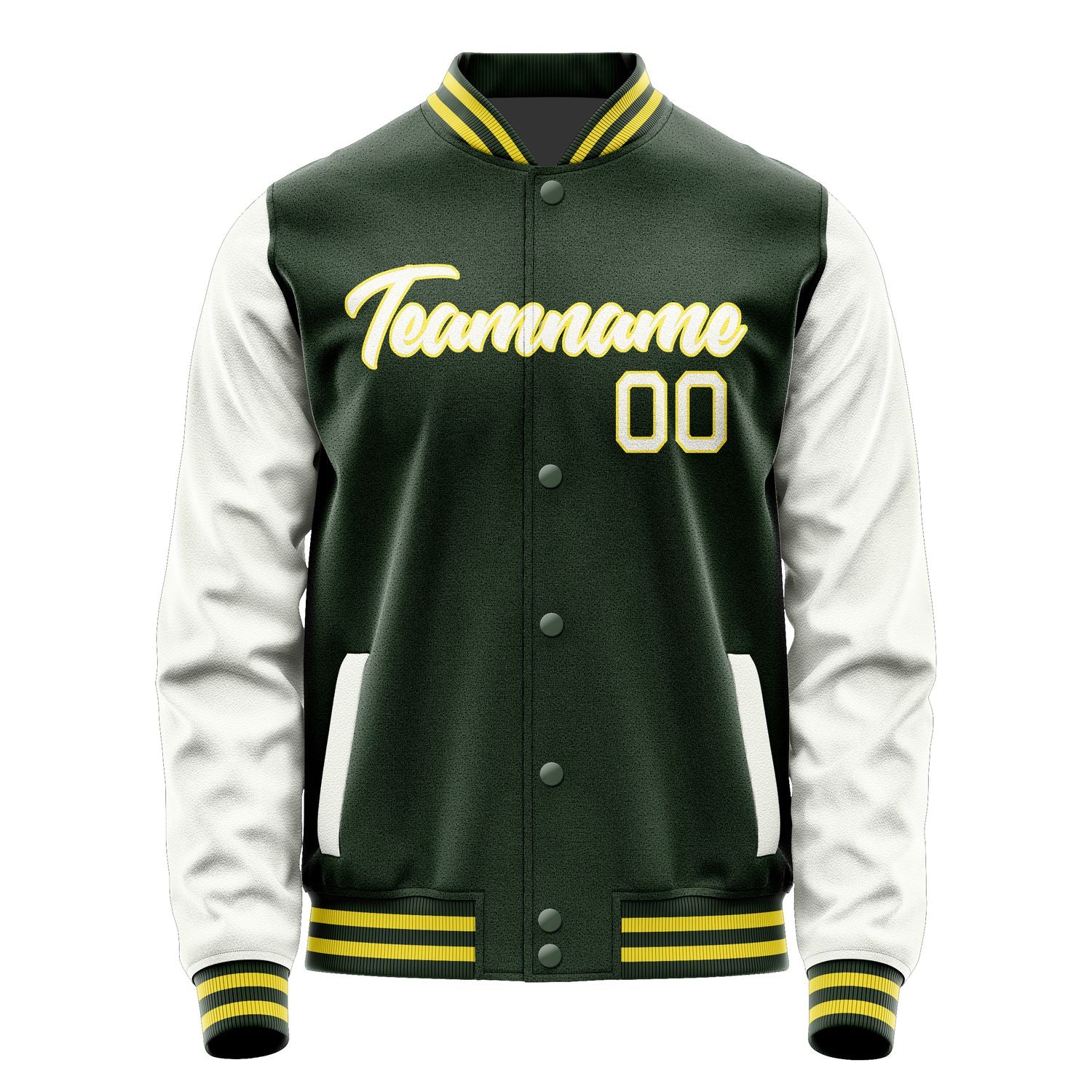 Maßgeschneidertes Tannengrün Weiß Jacke JA0606180626B22618