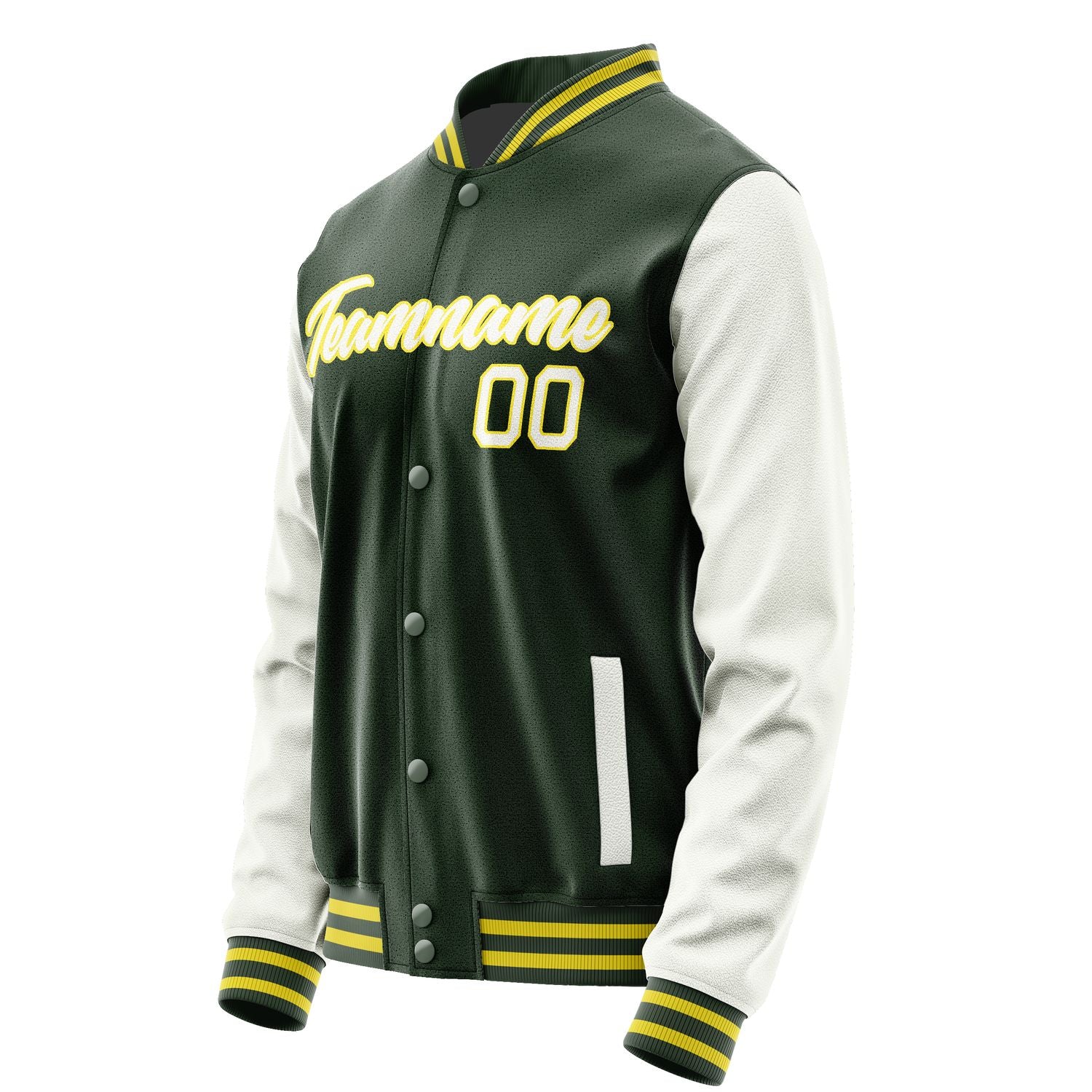 Maßgeschneidertes Tannengrün Weiß Jacke JA0606180626B22618