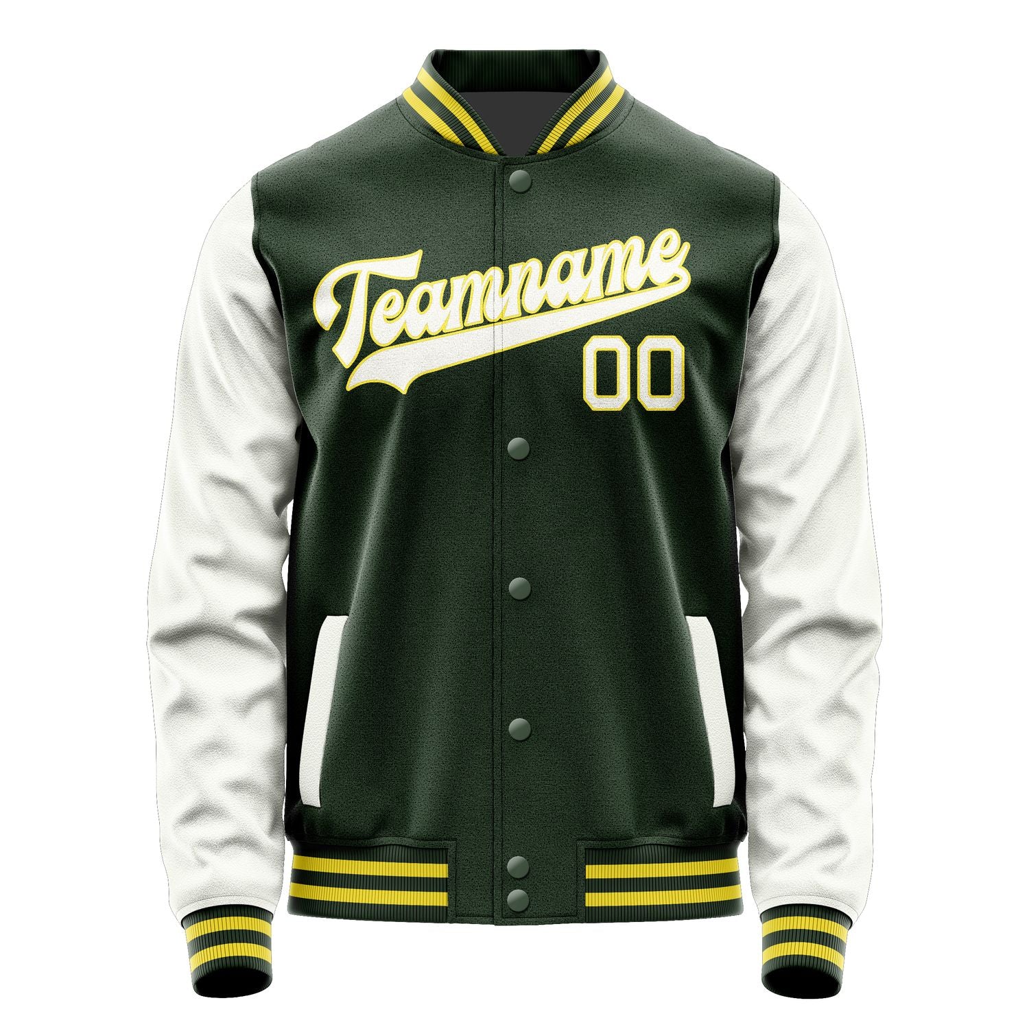 Maßgeschneidertes Tannengrün Weiß Jacke JA0606180626B32618