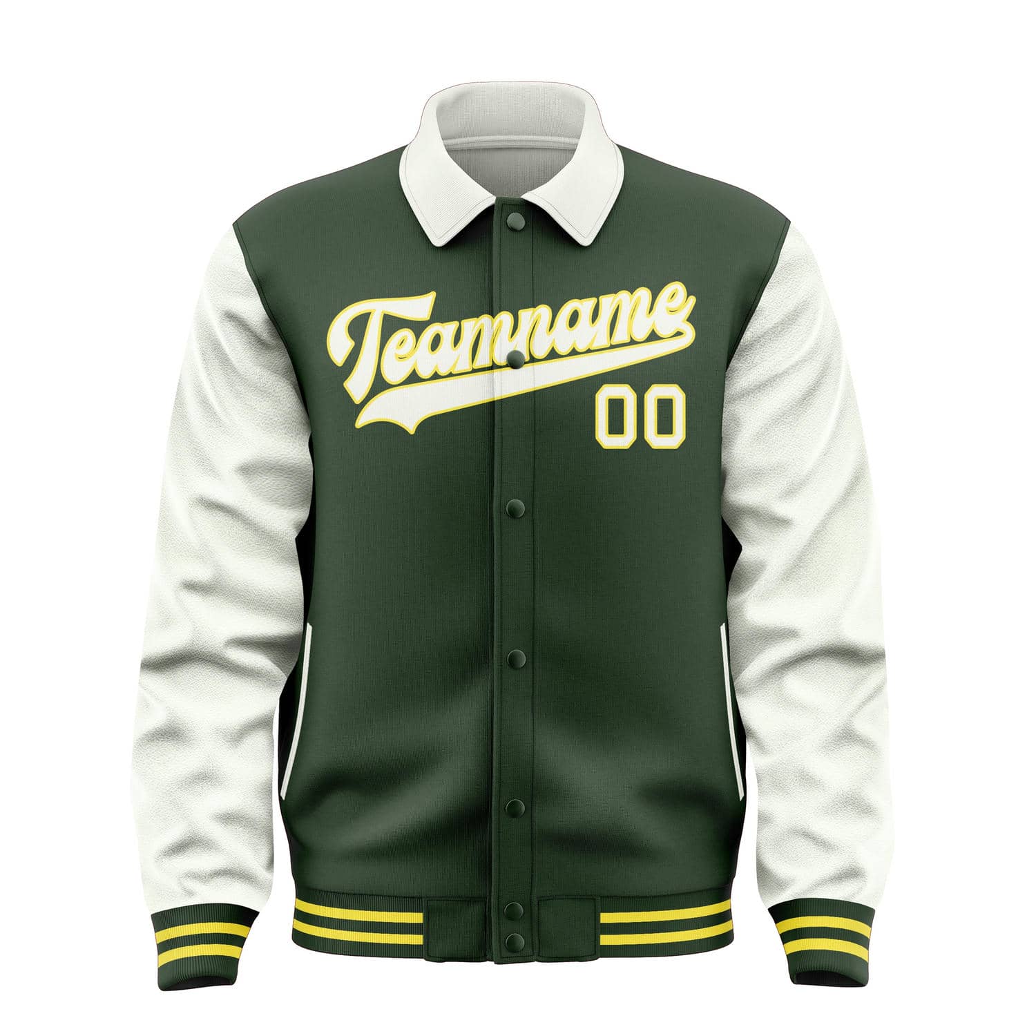 Maßgeschneidertes Tannengrün Weiß Jacke