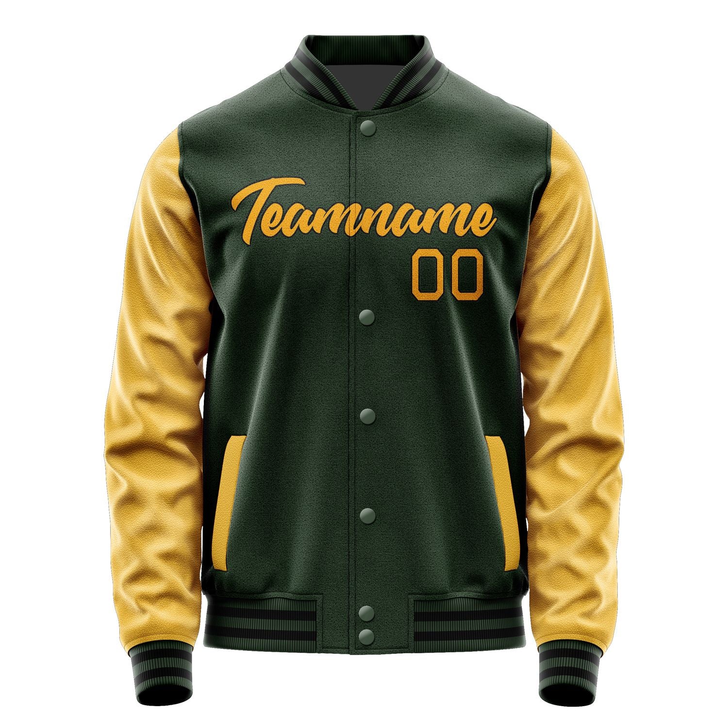Maßgeschneidertes Tannengrün Gelb Jacke JA0606190617B21719