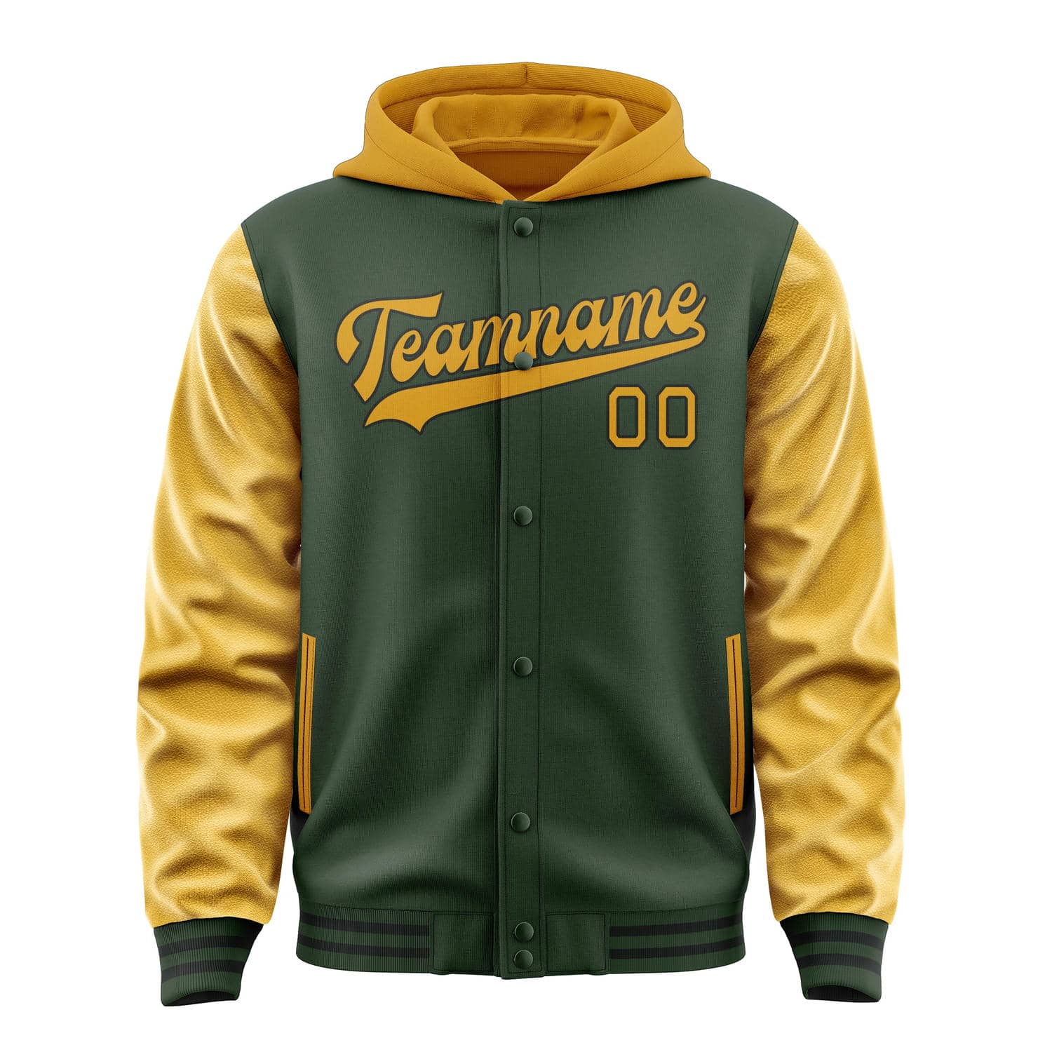 Maßgeschneidertes Tannengrün Gelb Jacke