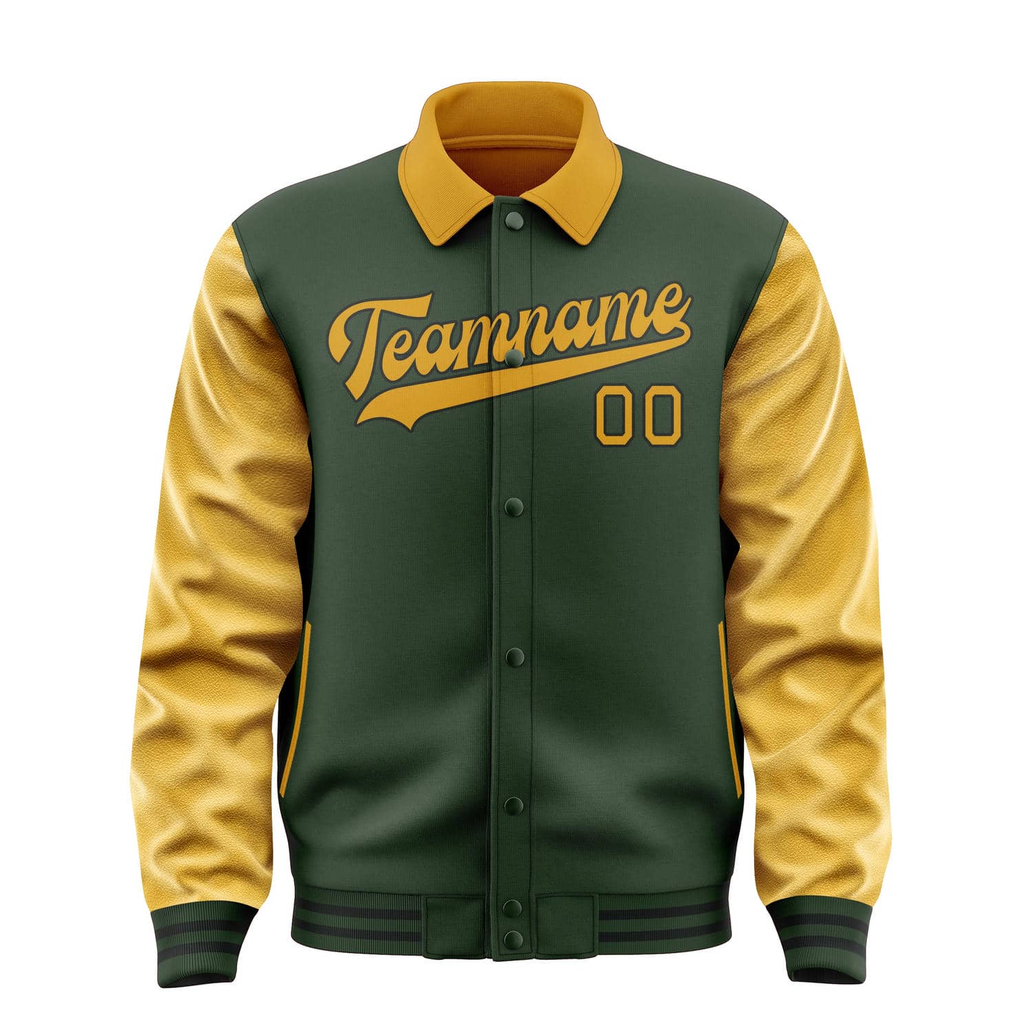 Maßgeschneidertes Tannengrün Gelb Jacke