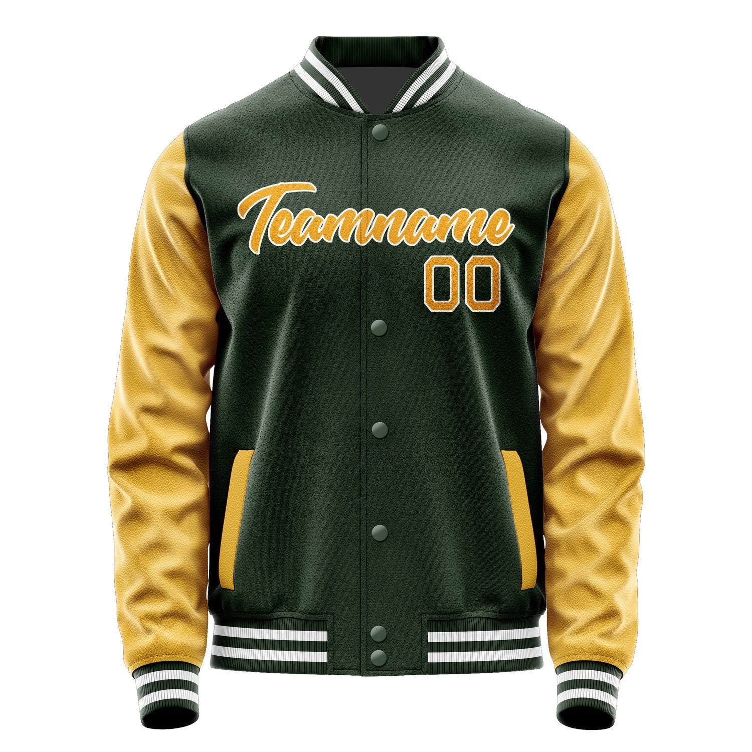 Maßgeschneidertes Tannengrün Gelb Jacke JA0606190618B21819