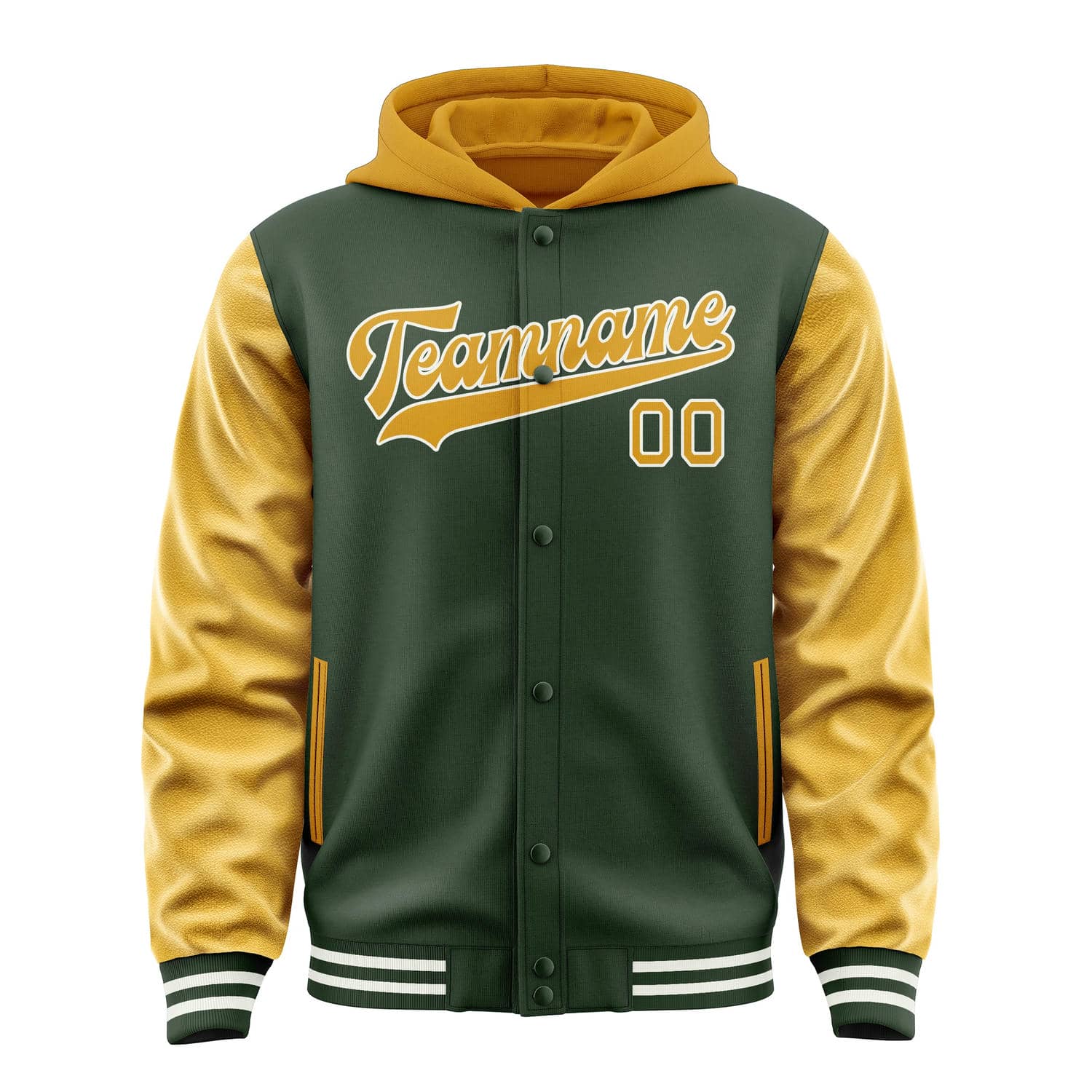 Maßgeschneidertes Tannengrün Gelb Jacke