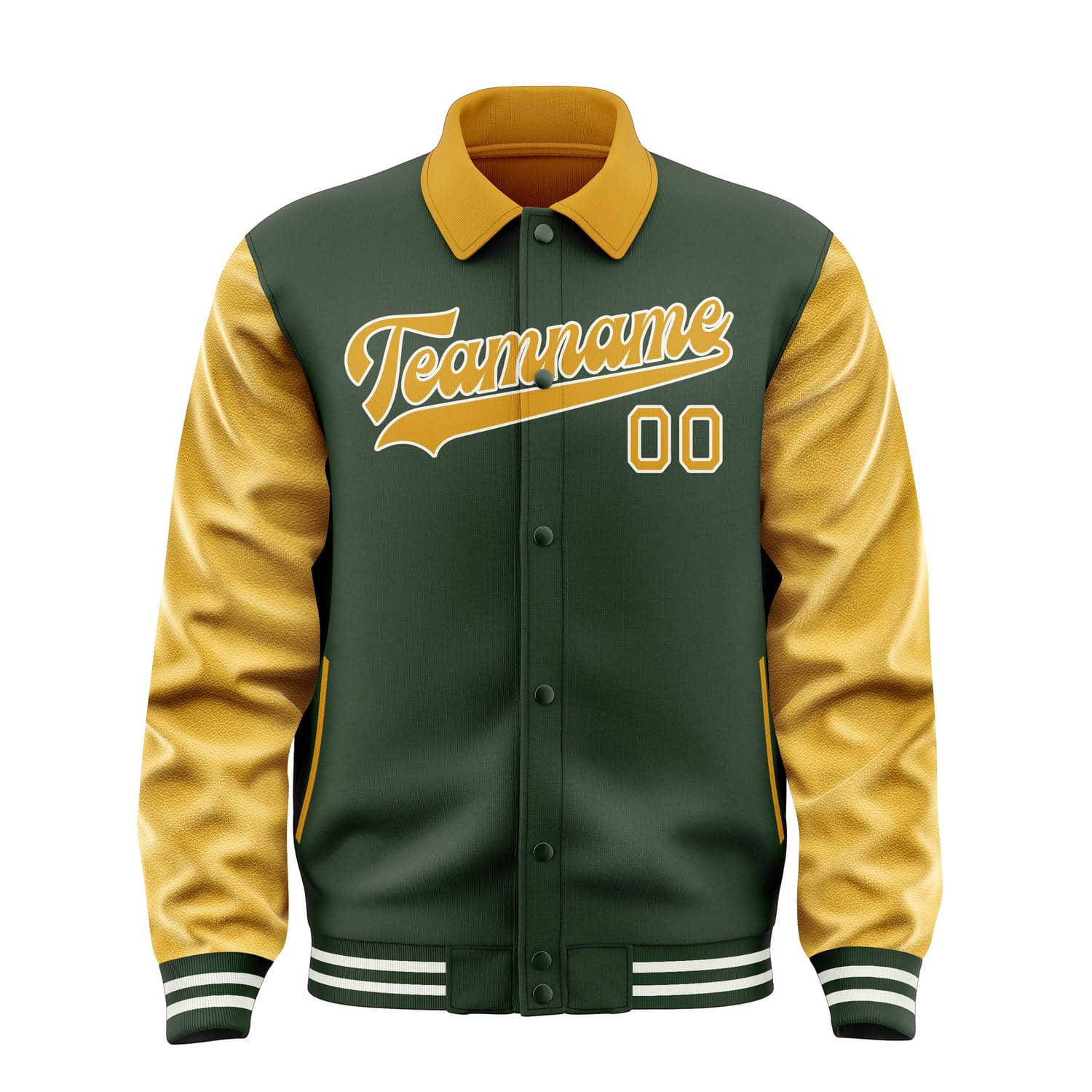 Maßgeschneidertes Tannengrün Gelb Jacke