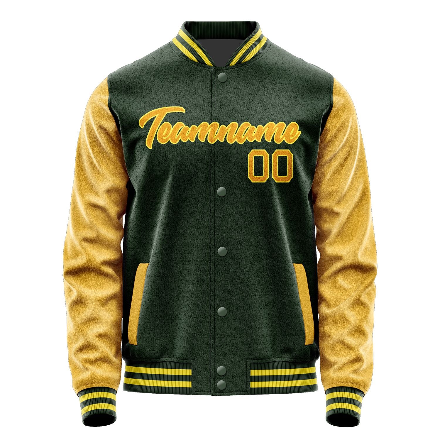Maßgeschneidertes Tannengrün Gelb Jacke JA0606190626B22619